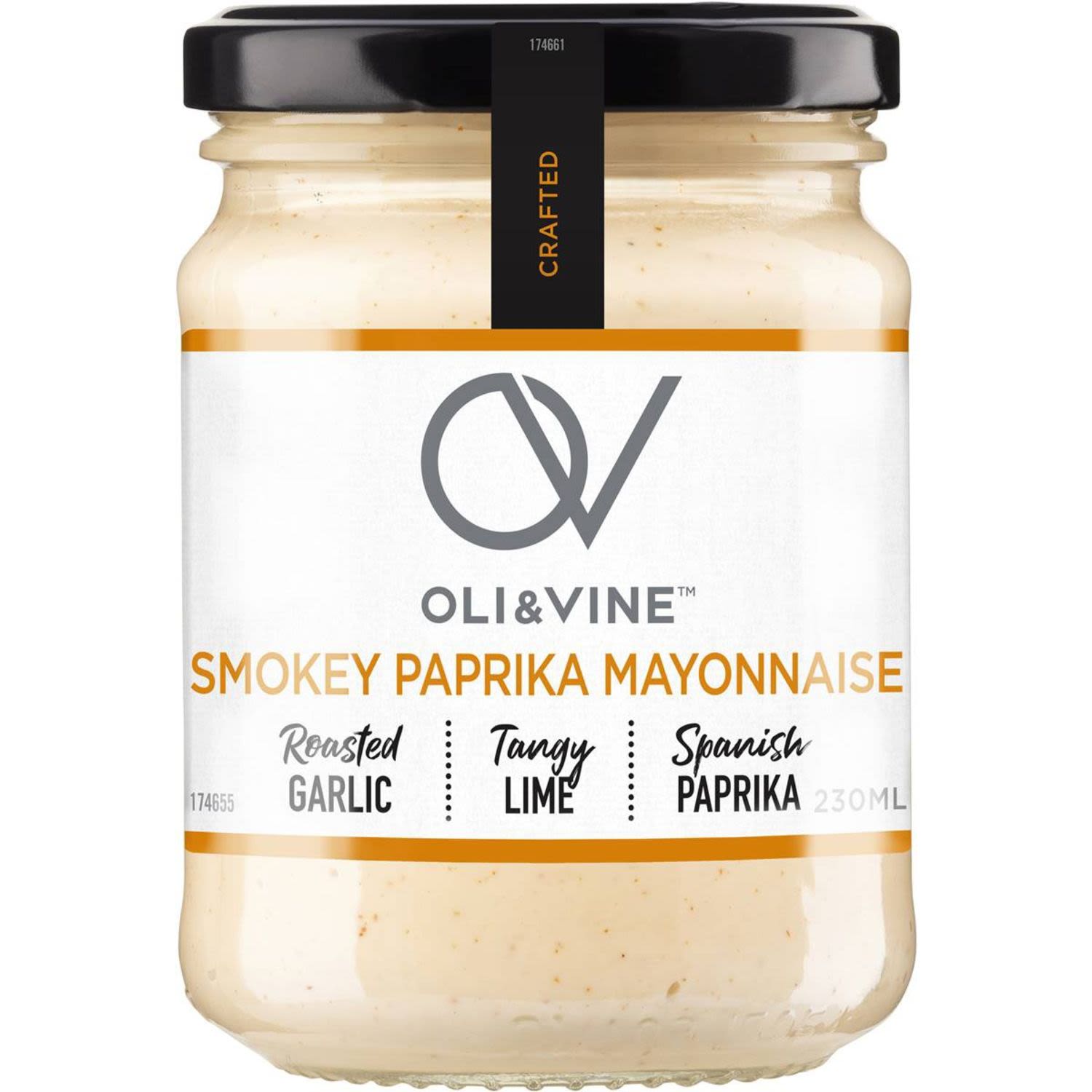 Oli & Vine Premium Smokey Paprika Mayonnaise, 230 Millilitre