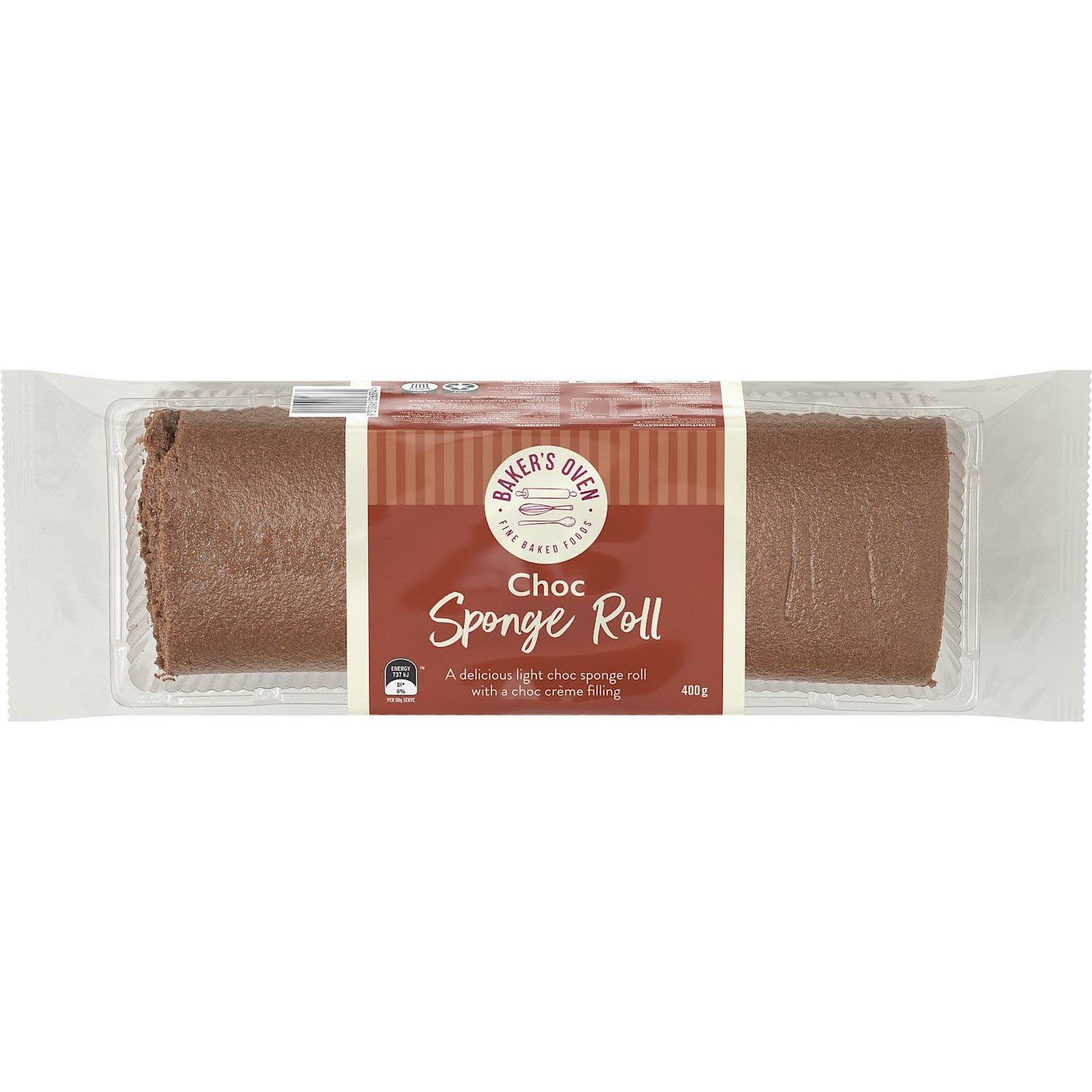 Baker's Oven Chocolate Sponge Roll, 400 Gram