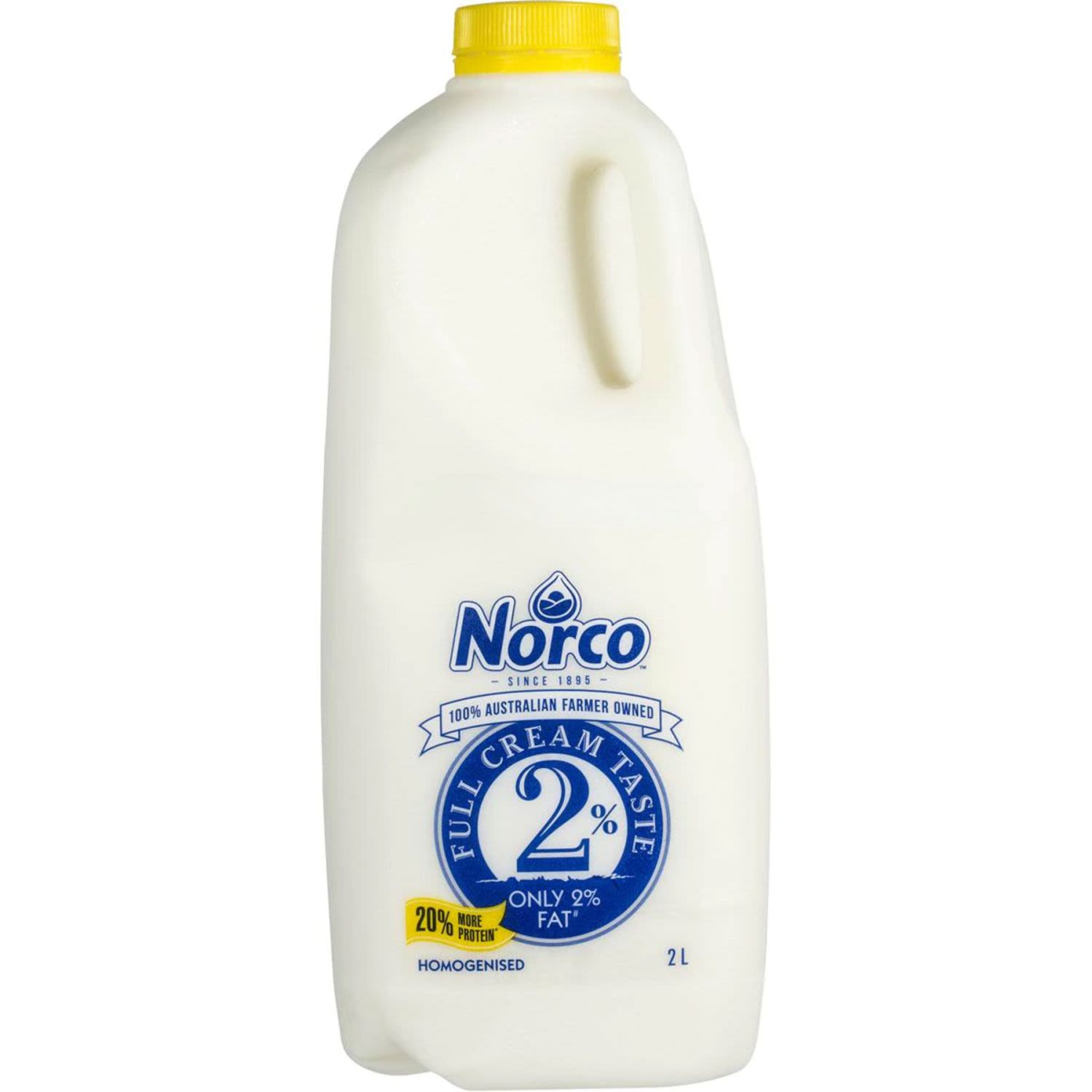 Norco Milk Full Cream Taste Only 2% Fat, 2 Litre