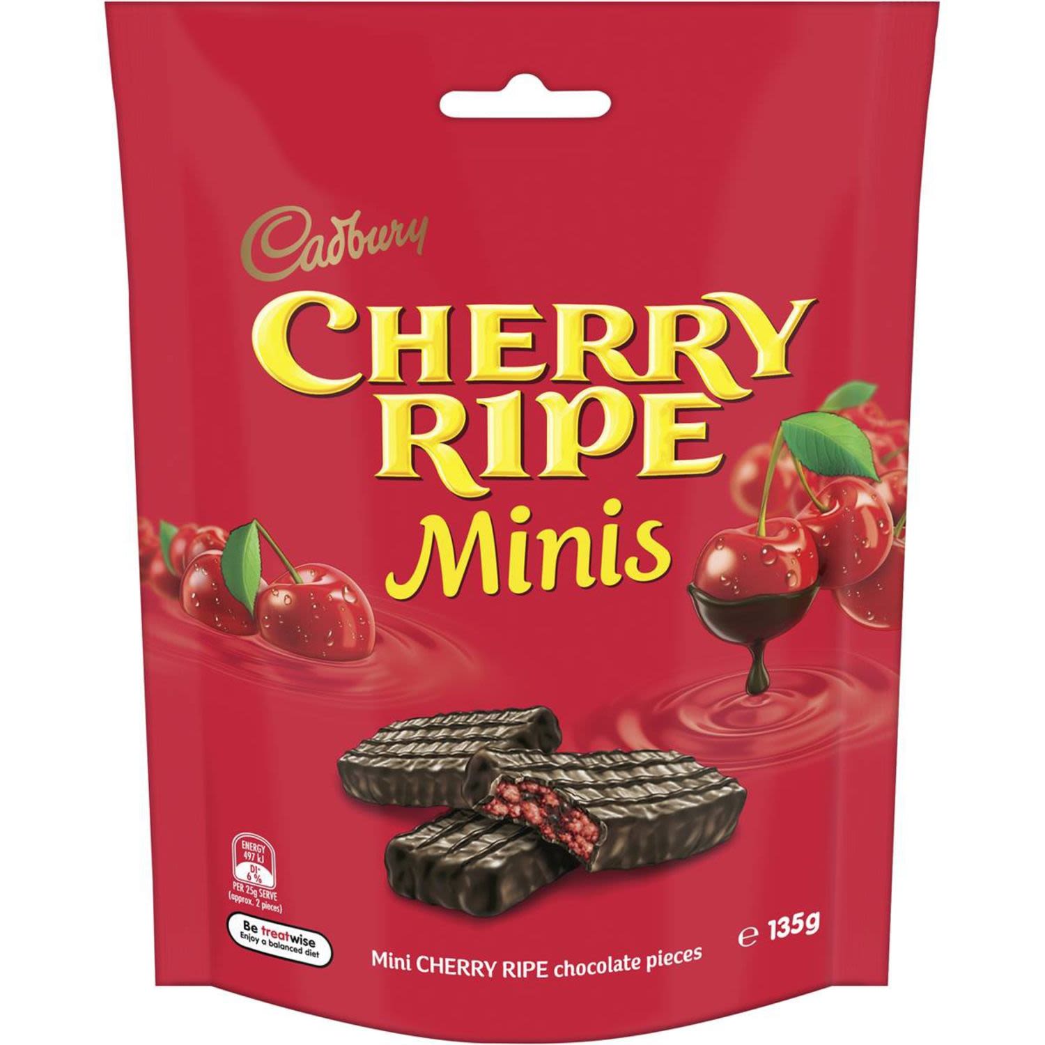 Cadbury Cherry Ripe Bites, 135 Gram