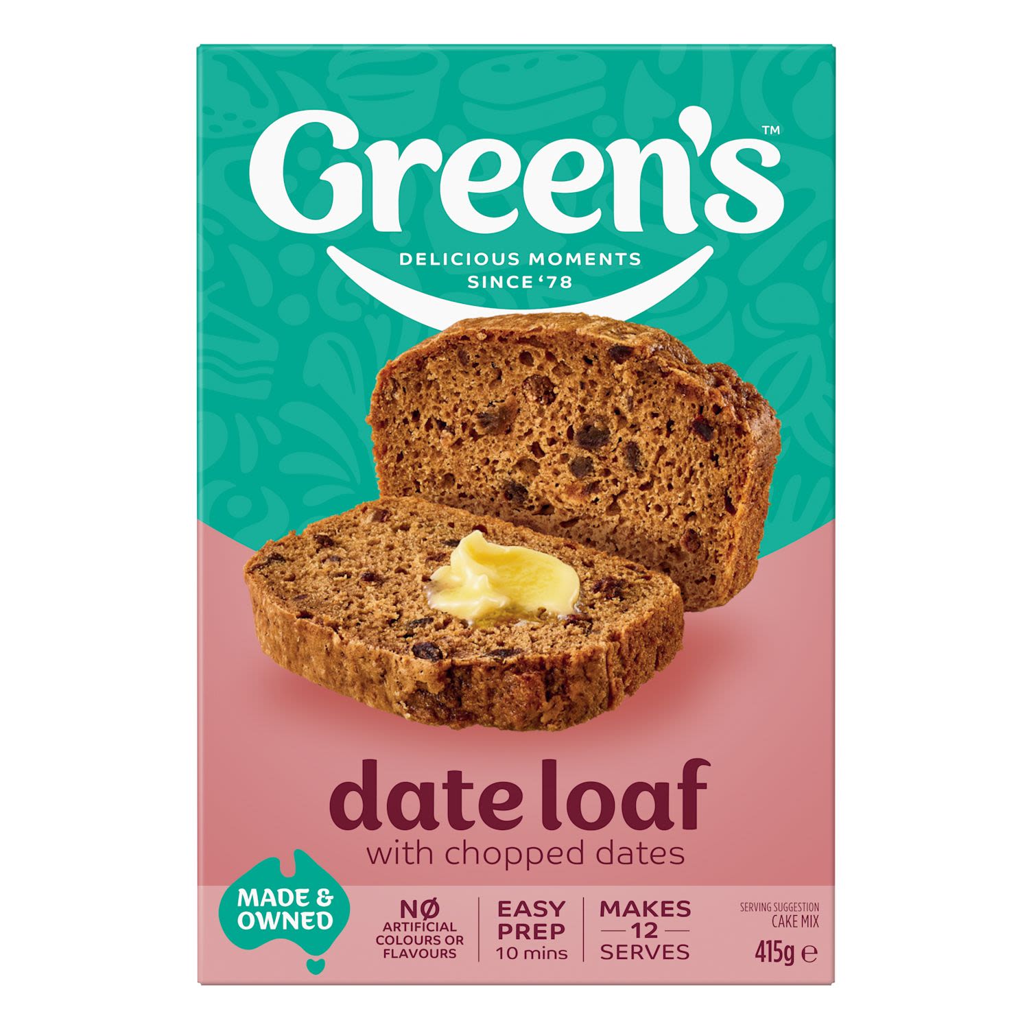Green's Cake Mix Traditional Date Loaf
