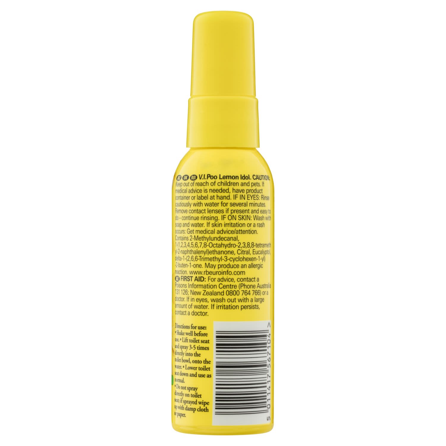 Air Wick VIPOO Toilet Perfume Spray, Lemon Idol, Pre-Poop Spray - 55 ml