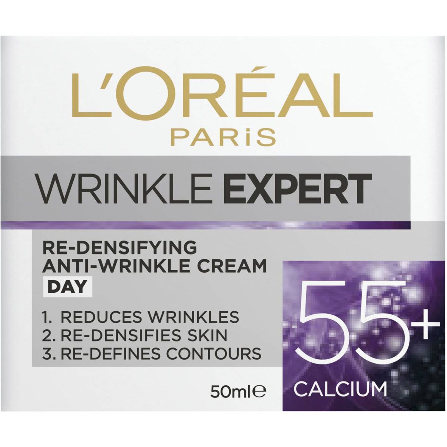 L'Oréal Wrinkle Expert Calcium 55 Anti-Wrinkle Day Cream, 50 Millilitre