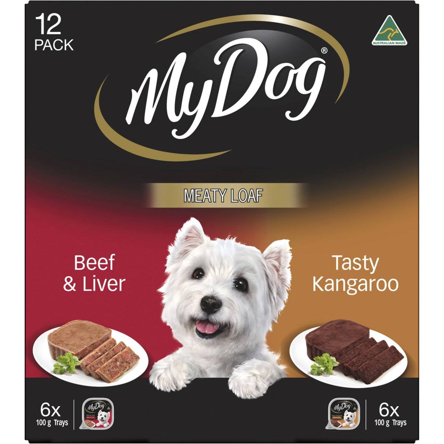 My Dog Adult Wet Dog Food Beef Liver & Kangaroo Trays, 12 Each