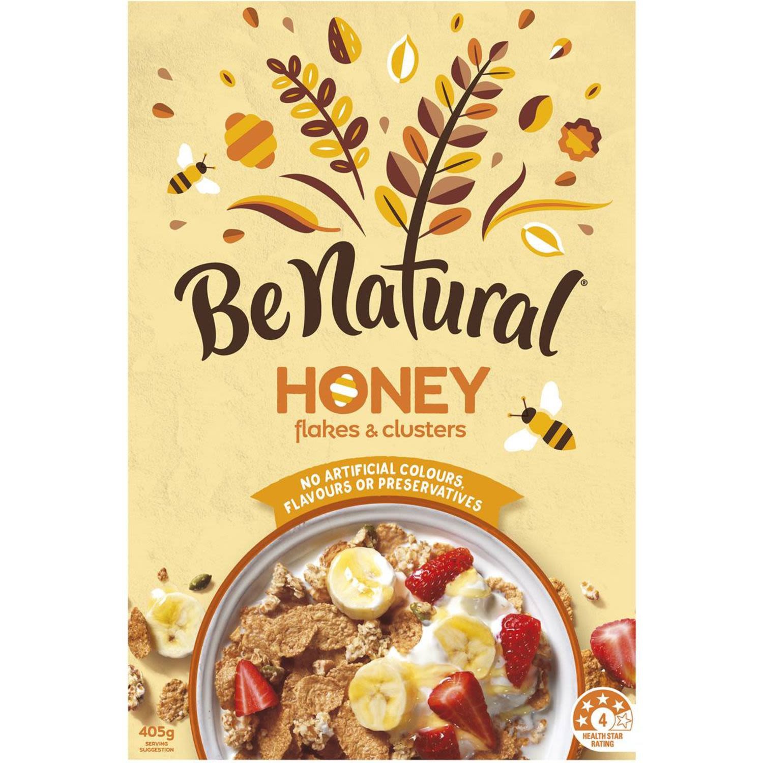 Be Natural Honey Flakes & Clusters, 405 Gram