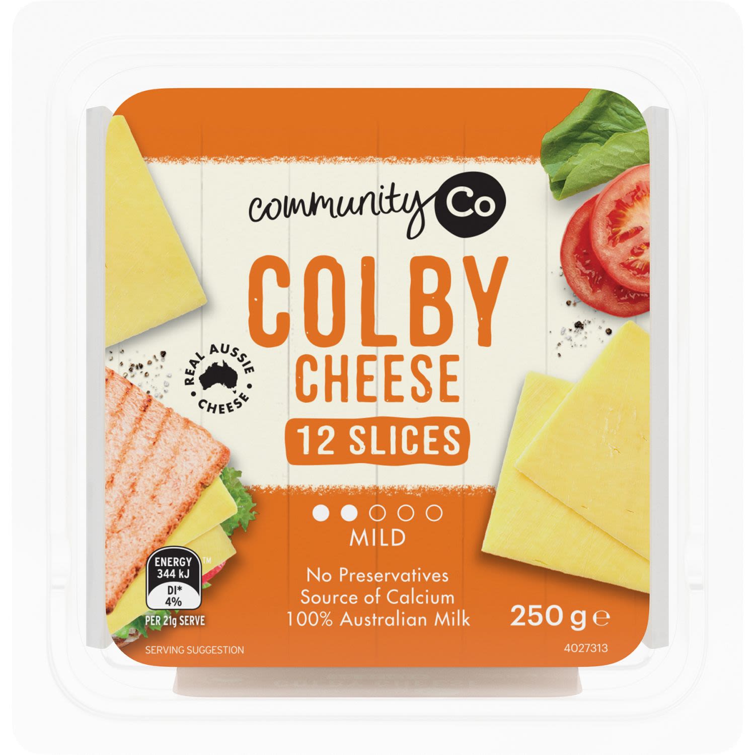 Community Co Sliced Colby Cheese, 250 Gram
