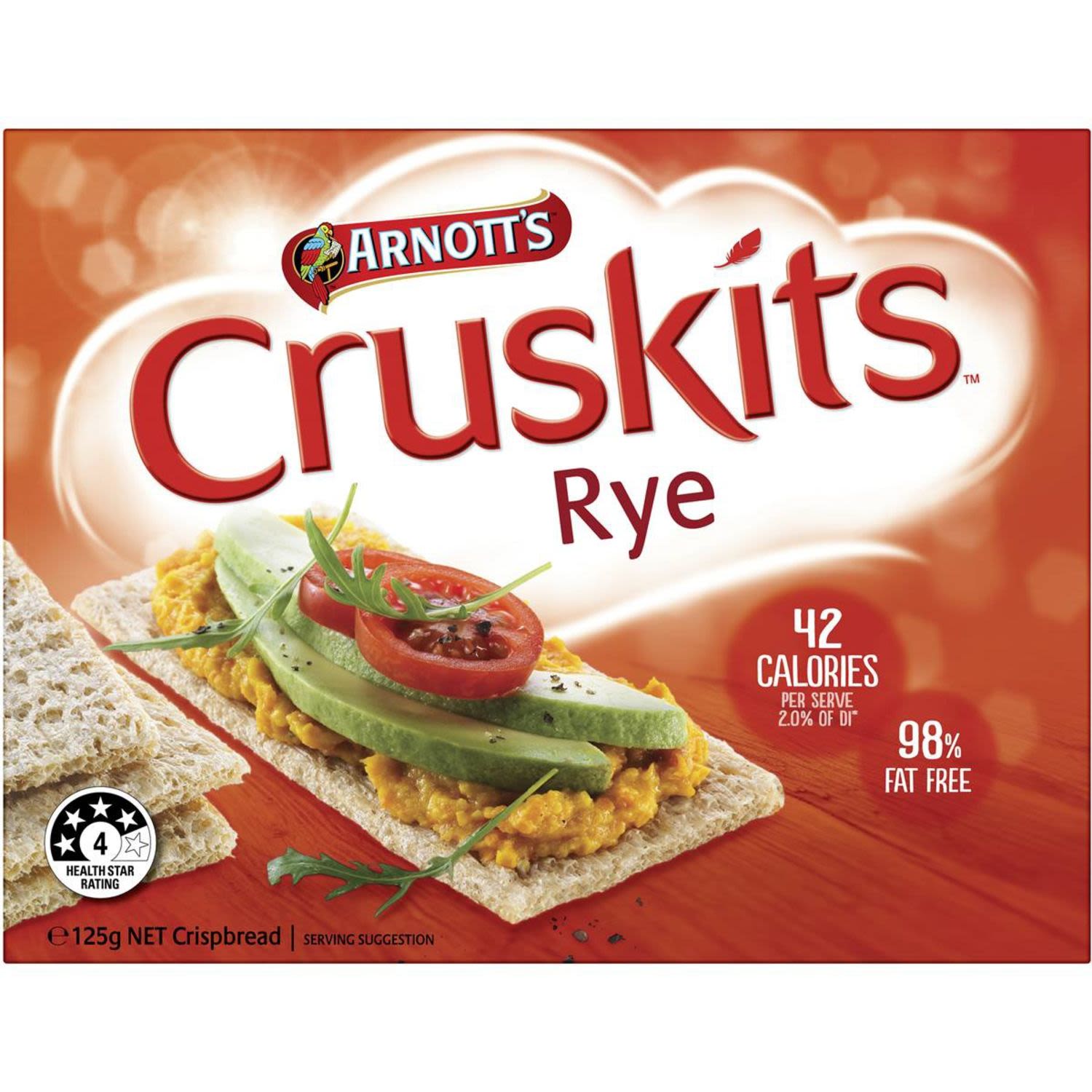 Arnott's Cruskits Rye, 125 Gram