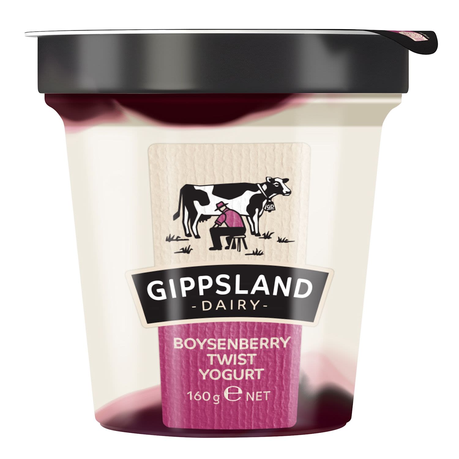 Gippsland Dairy Boysenberry Twist Yoghurt