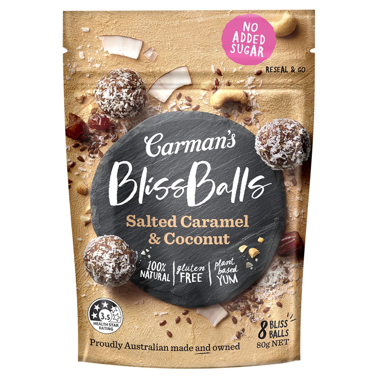 Carrman's Salted Caramel Bliss Balls, 8 Each