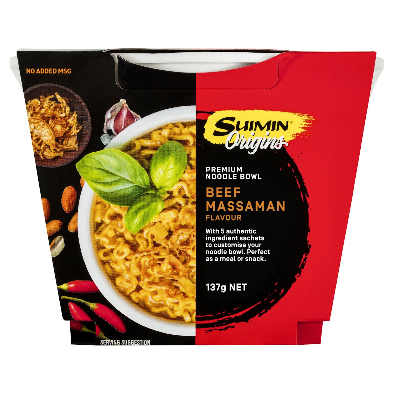 Suimin Origins Premium Noodle Bowl Beef Massaman