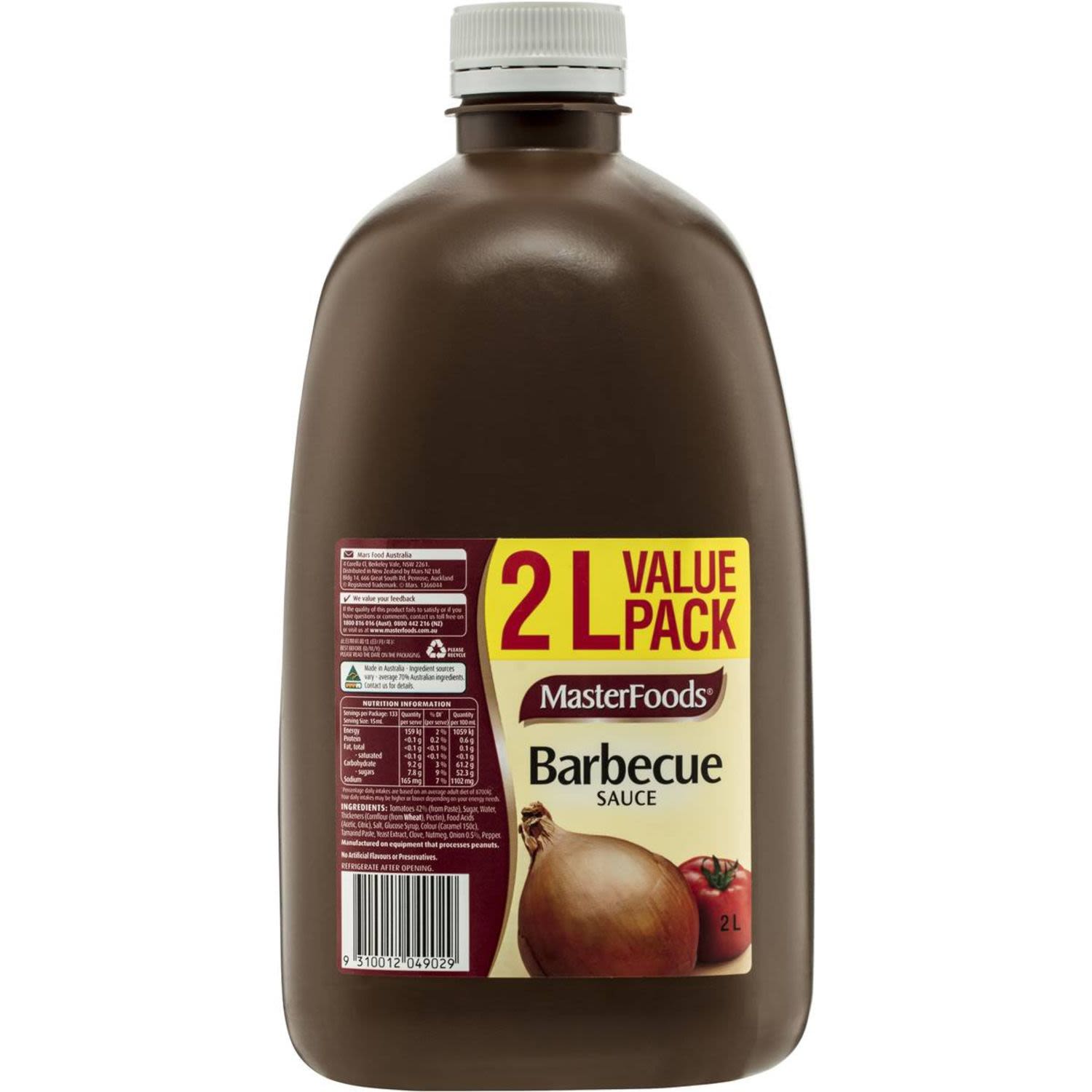 MasterFoods™ Barbecue Sauce, 2 Litre