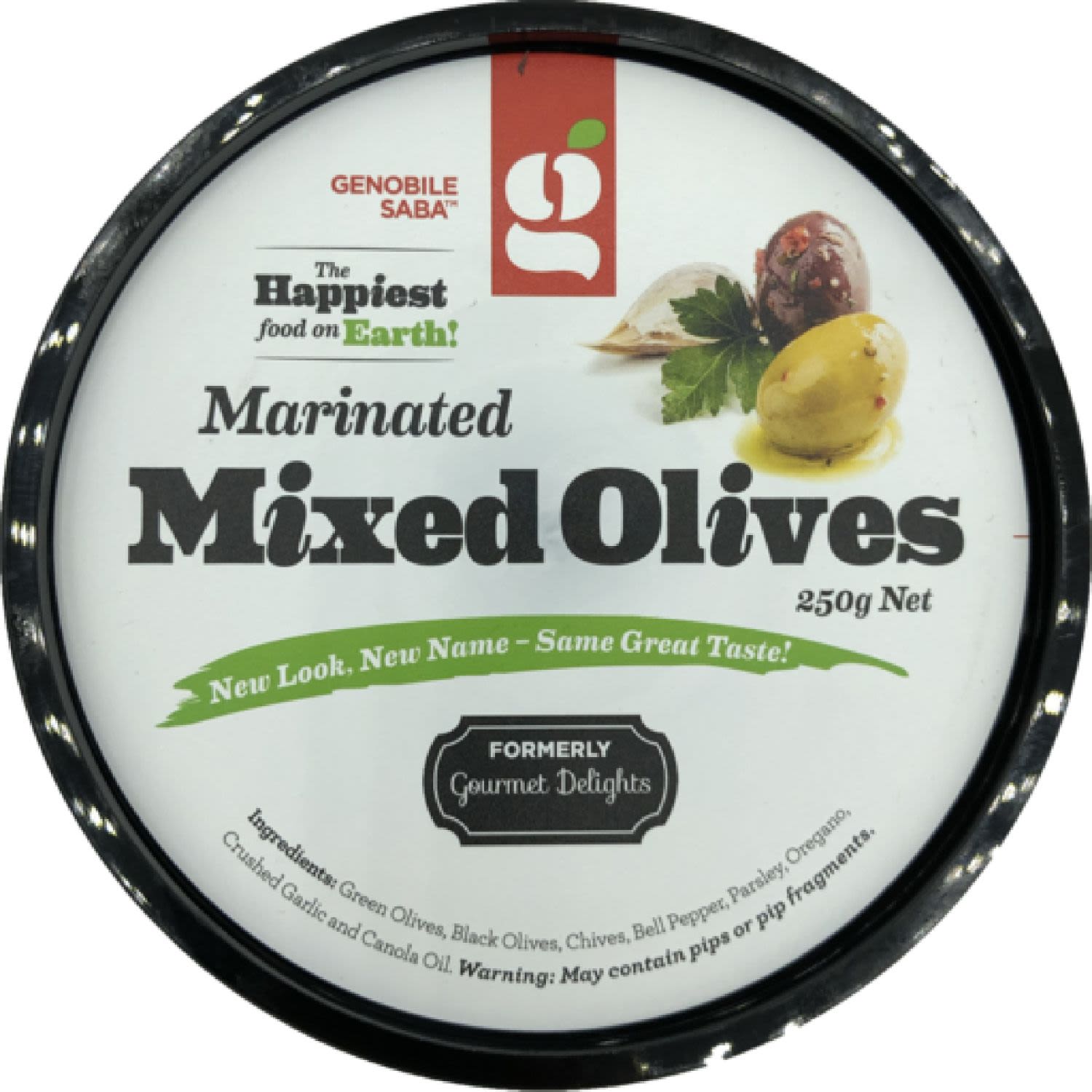 Genobile Saba Mixed Marinated Olives, 250 Gram