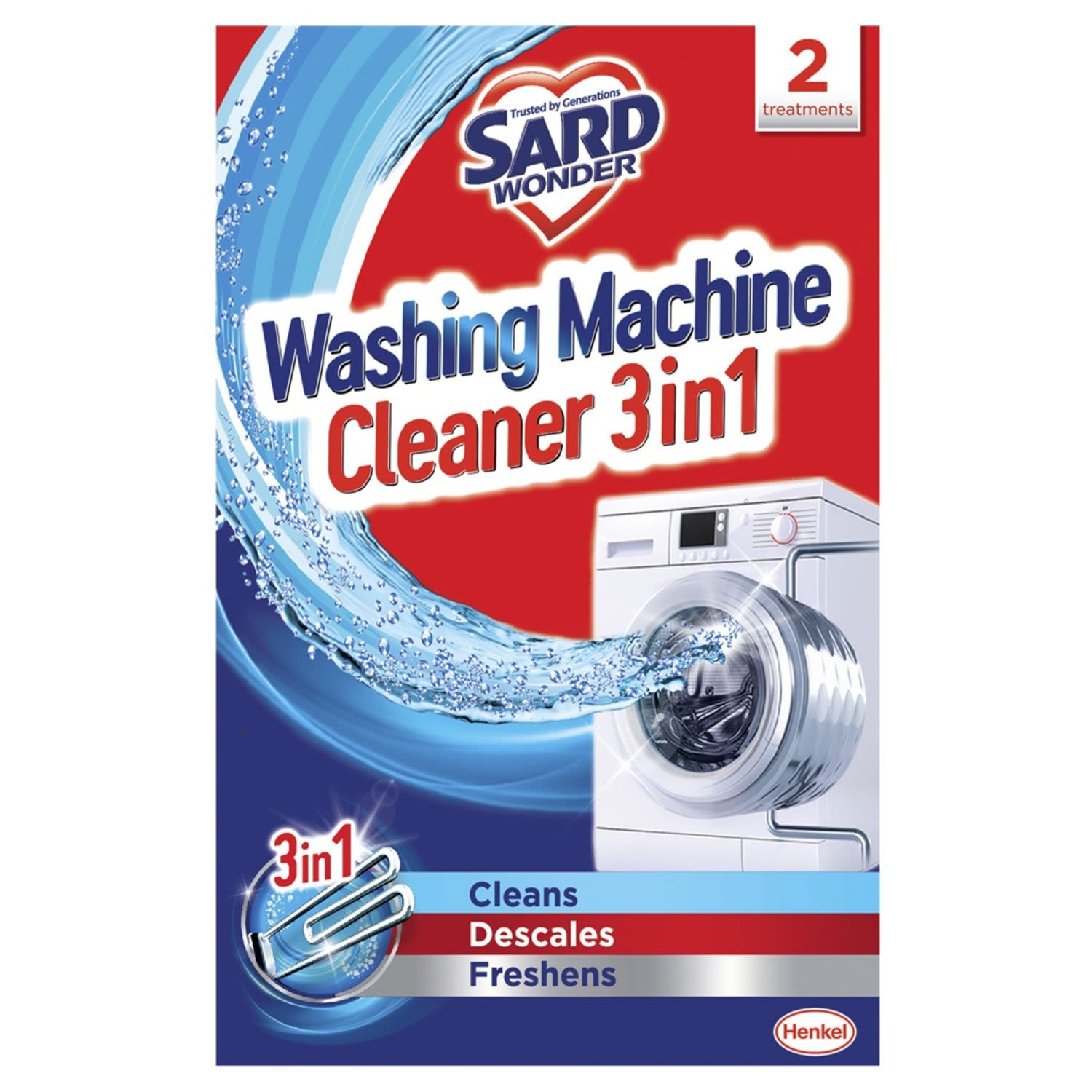 Sard Washing Machine Cleaner Antibacterial Disinfectant, 2 Each