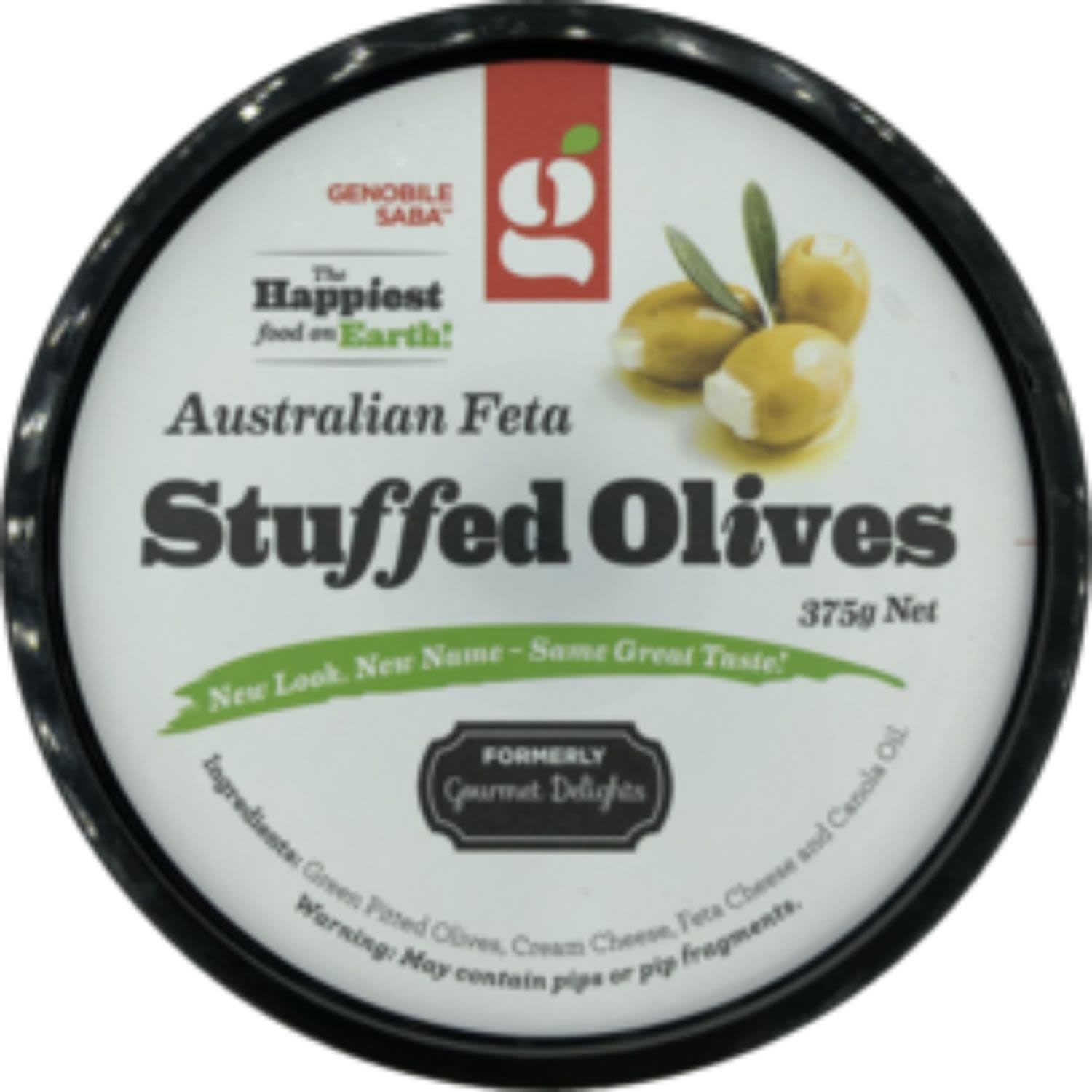 Genobile Saba Australian Feta Stuffed Olives, 375 Gram
