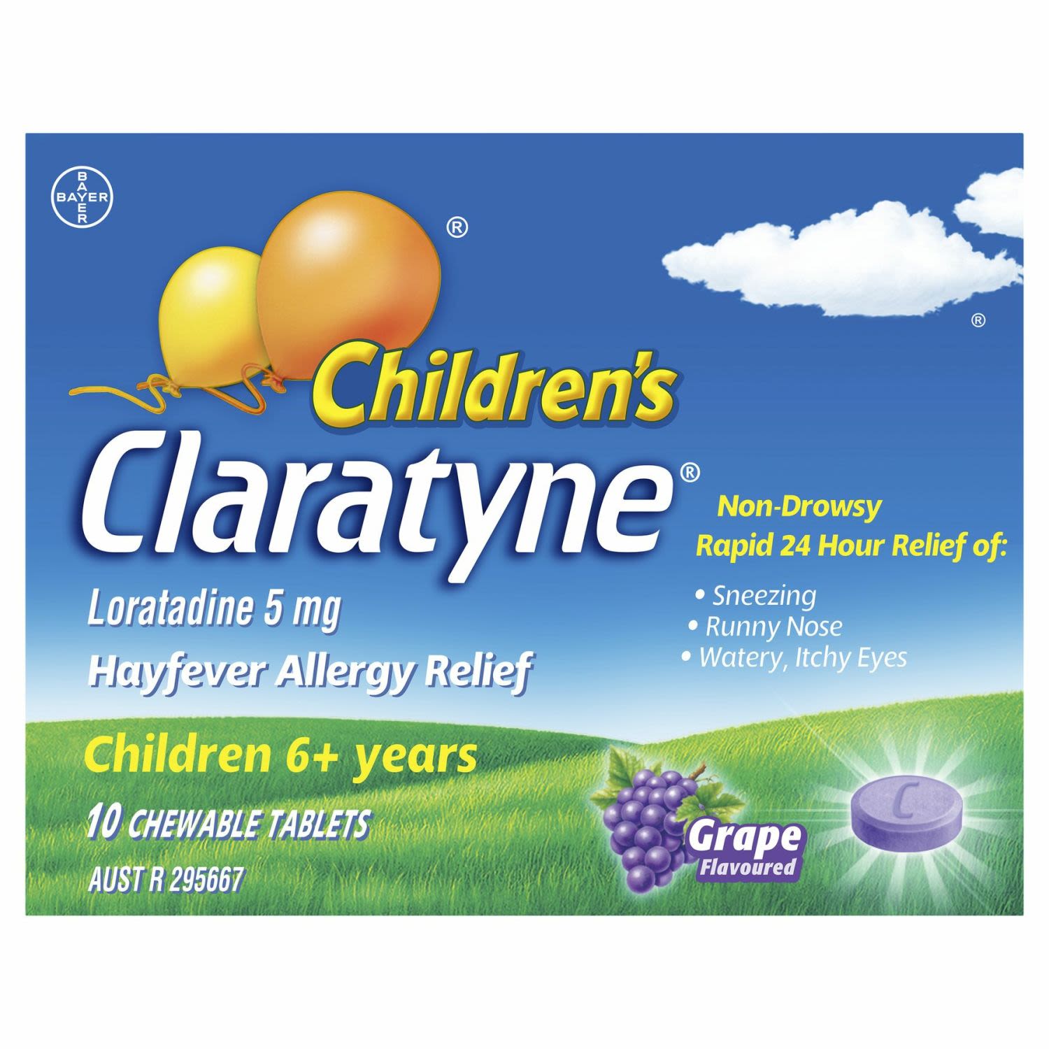Claratyne Children's Hayfever Allergy Relief Antihistamine Tablets, 10 Each