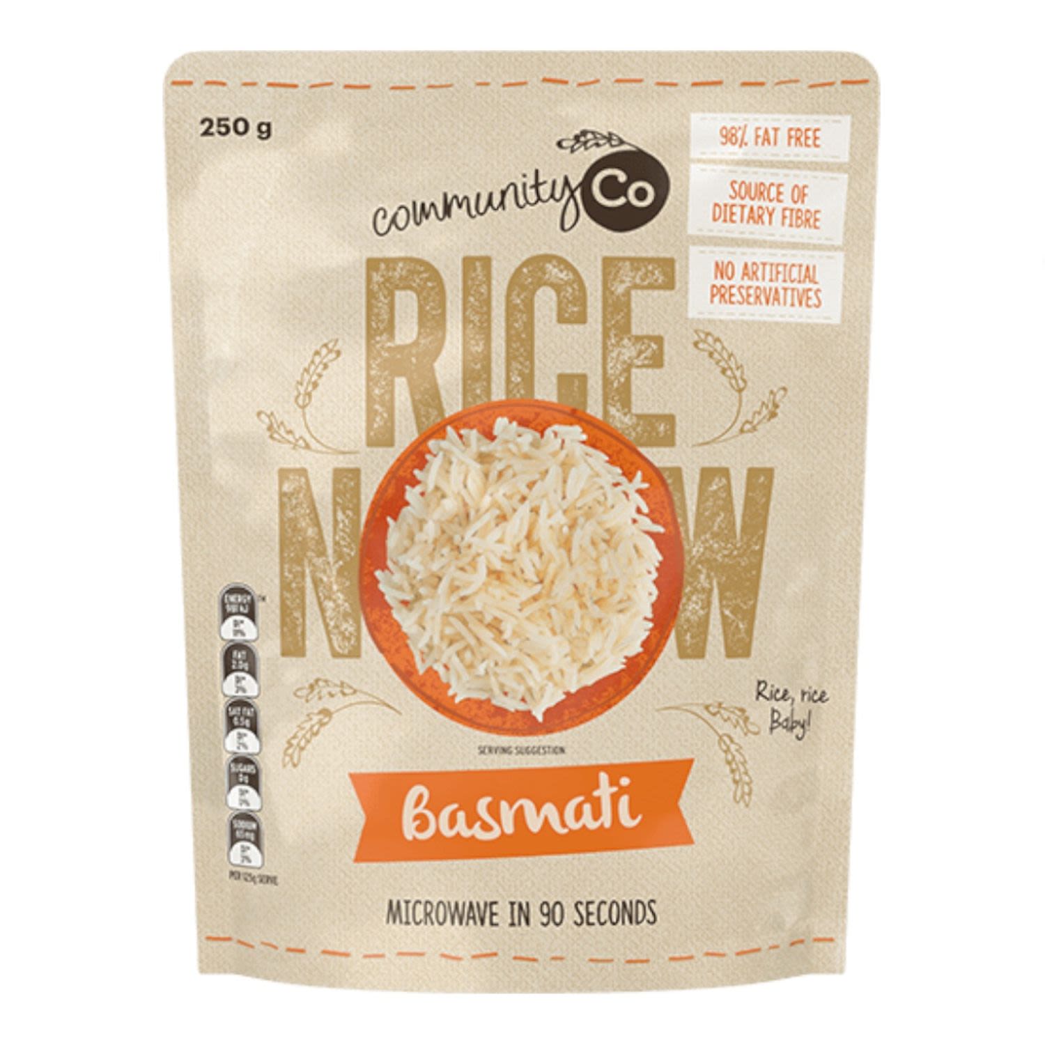 Community Co Microwave Basmati Rice, 250 Gram