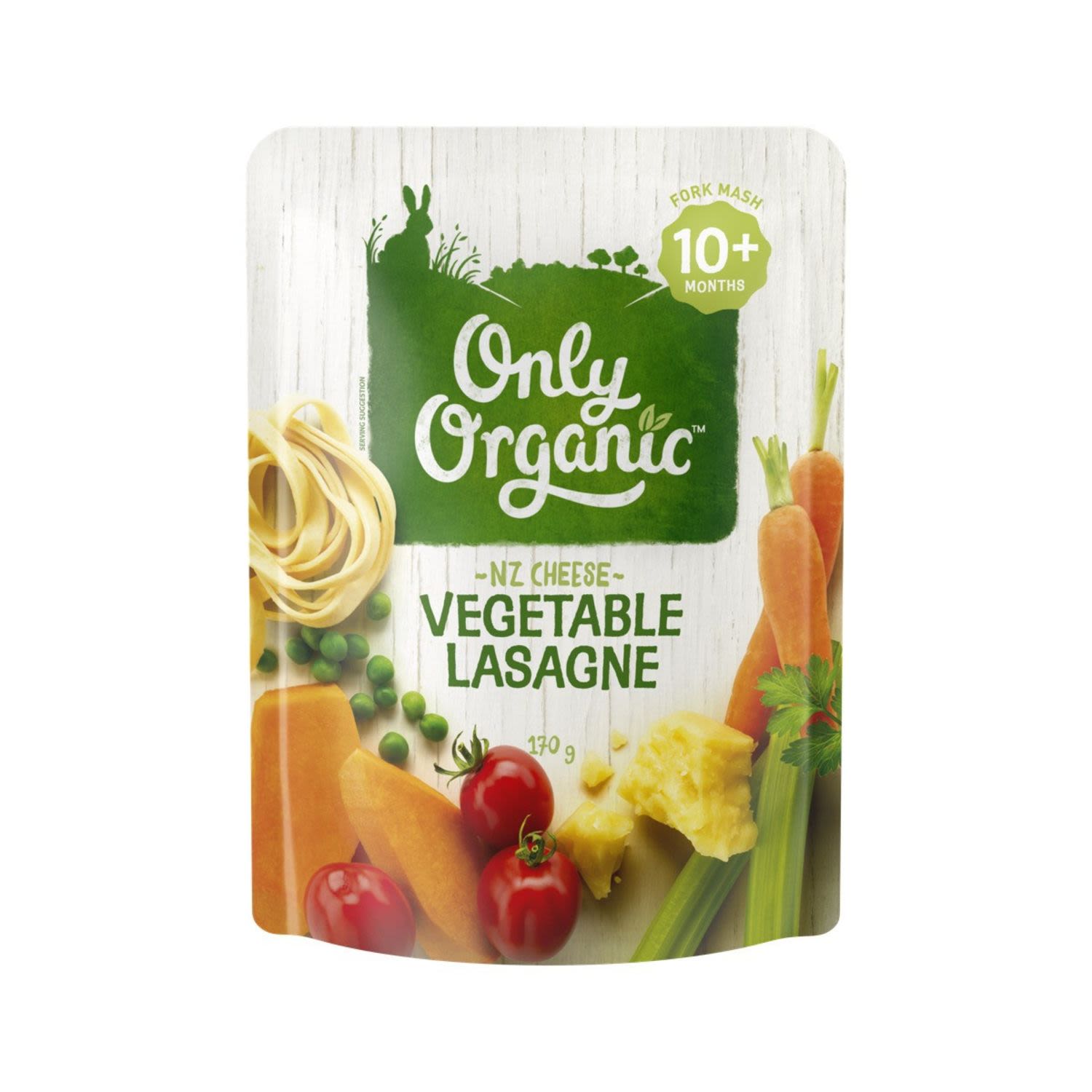 Only Organic Vegetable Lasagne For 10 Months Baby Food, 170 Gram