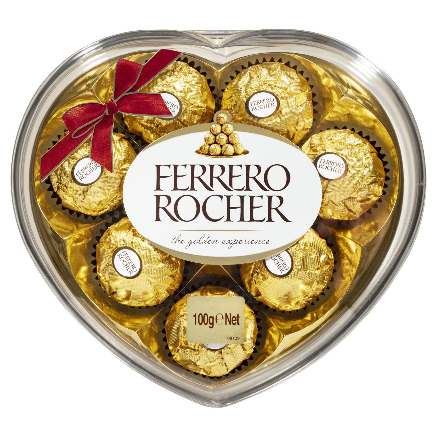 Ferrero Rocher 8 Piece Heart Boxed Chocolate Gift, 100 Gram