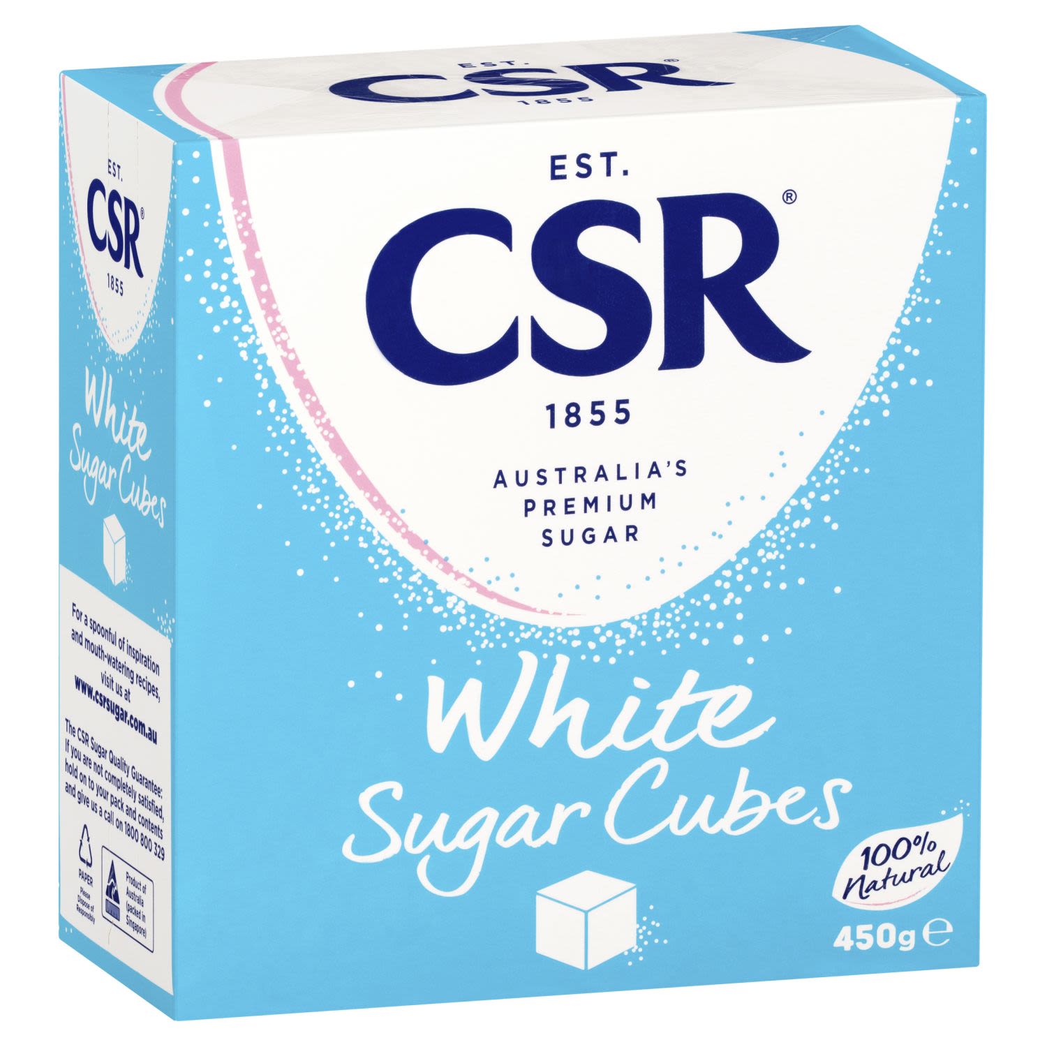 Sweetening your morning cuppa is now easier with CSR White Sugar Cubes. Made from 100% Australian sugarcane, it's the best way to whip up everyone's favourite coffee or tea according to their preferred level of sweetness. Just drop a cube or two in, stir until it dissolves, and enjoy your perfectly sweetened drink.<br /> <br />