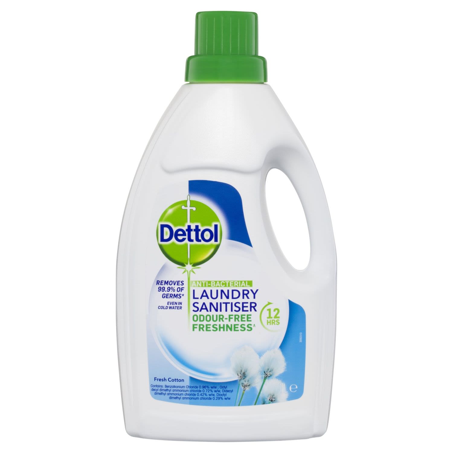 Dettol Antibacterial Laundry Sanitiser Fresh Cotton, 1 Litre
