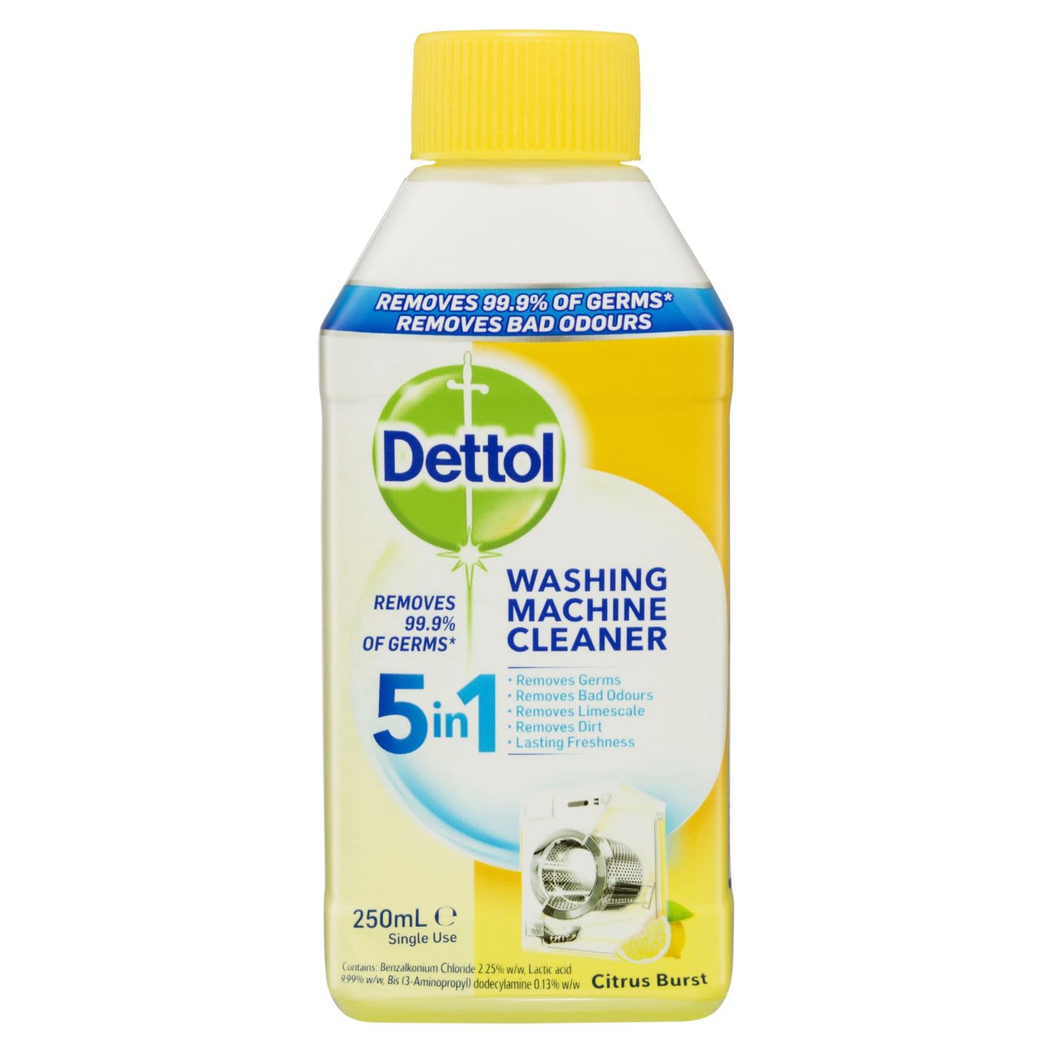 Dettol Antibacterial Washing Machine Cleaner, 250 Millilitre