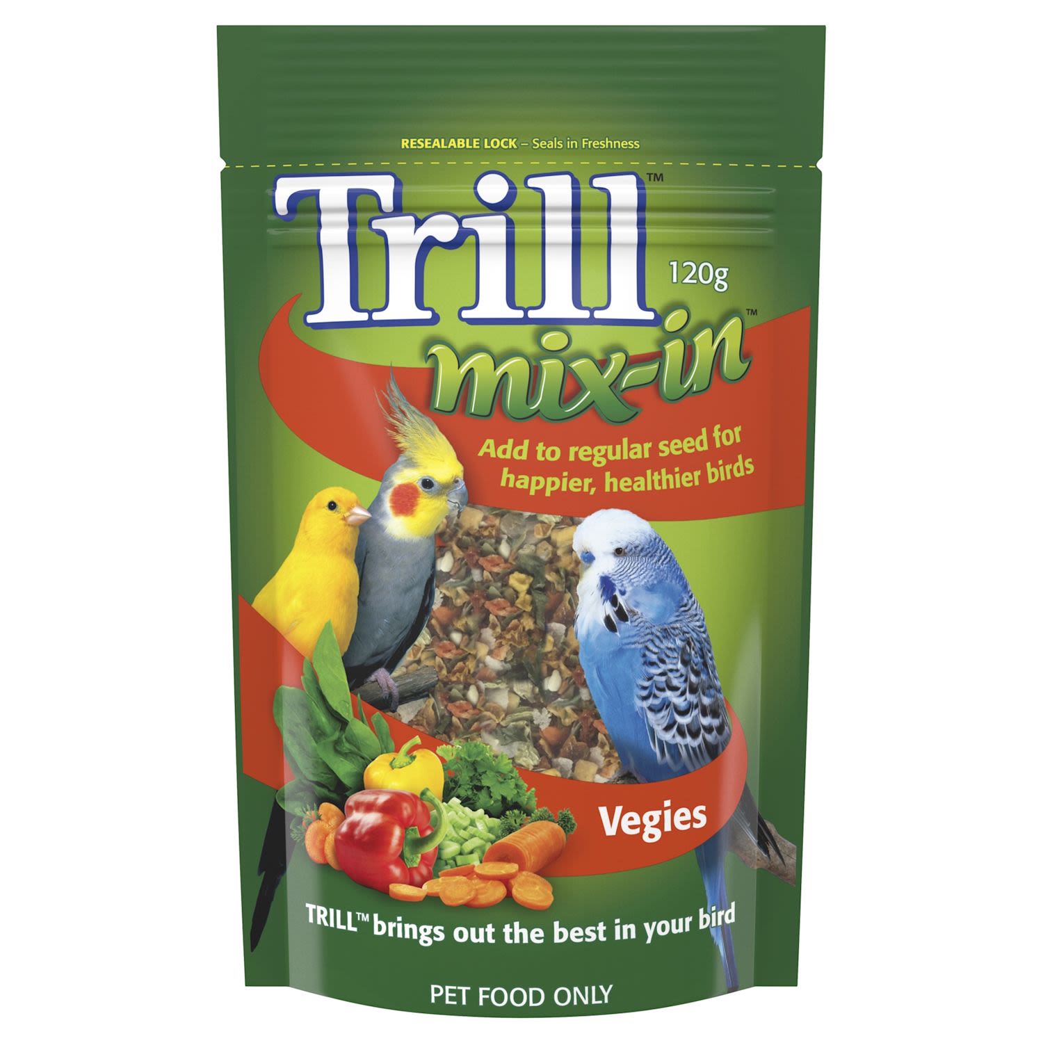 Trill Mix In Veggies Bird Treat