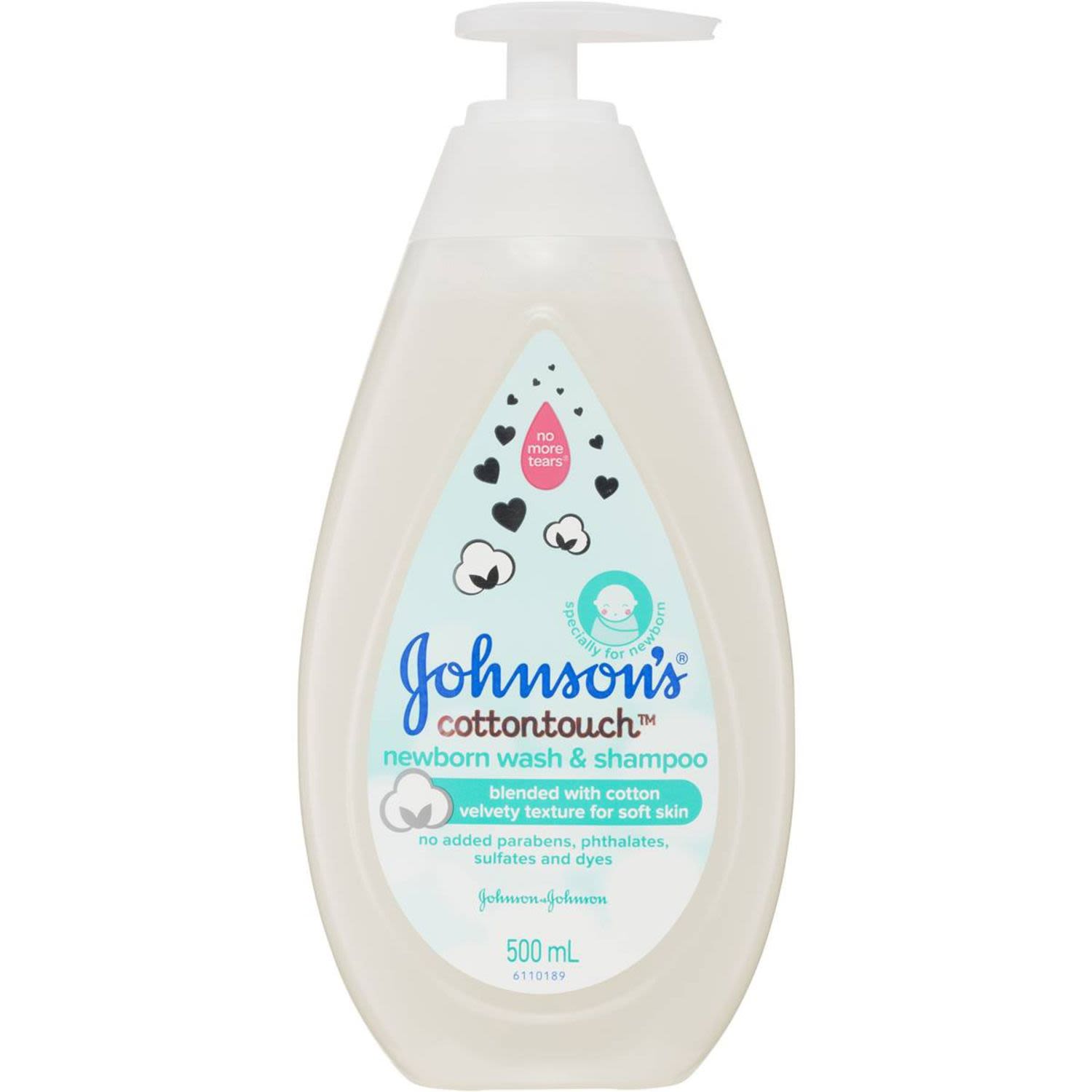 Johnson's Baby Cottontouch Newborn Wash & Shampoo, 500 Millilitre