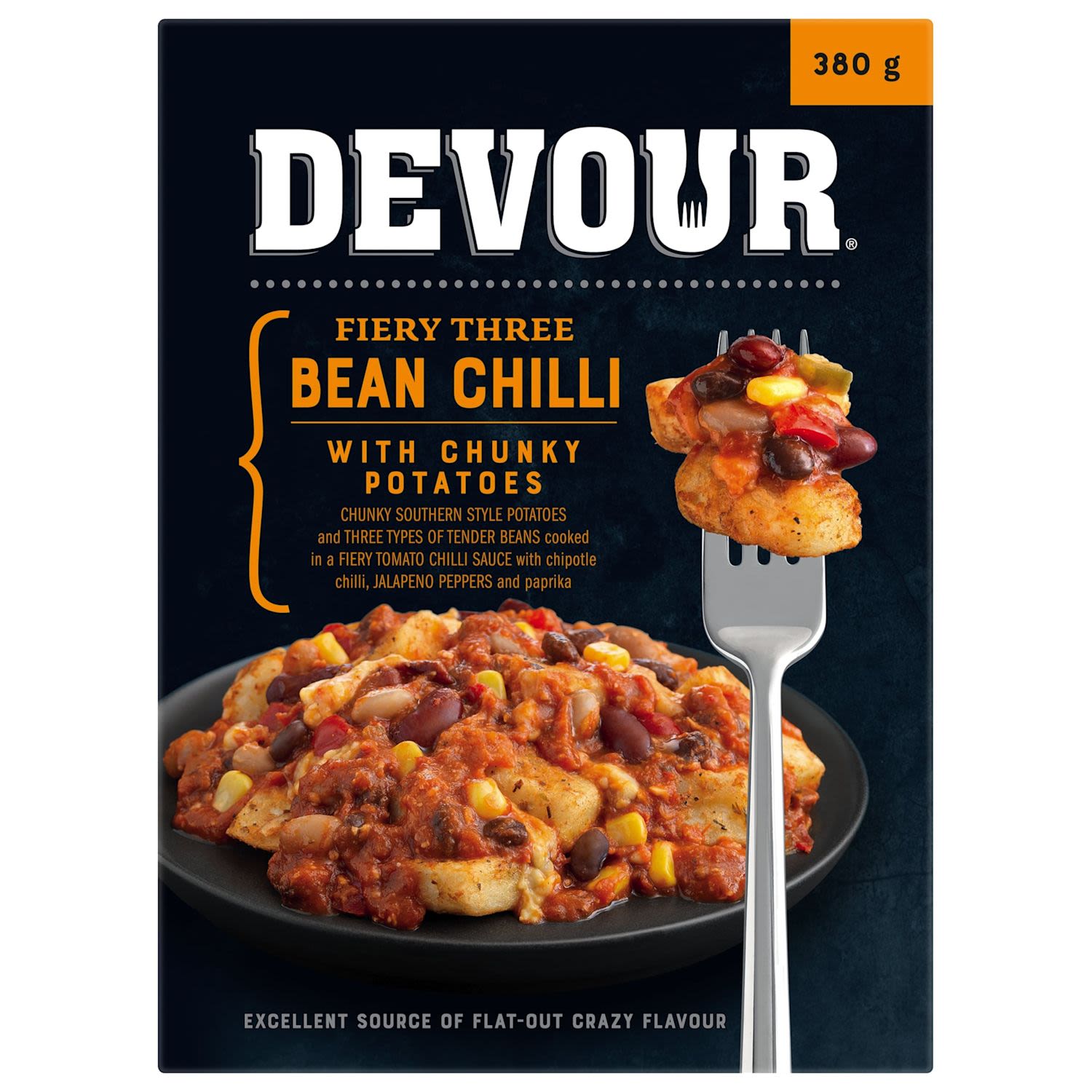 Devour® Fiery Three Bean Chilli with Chunky Potatoes, 380 Gram