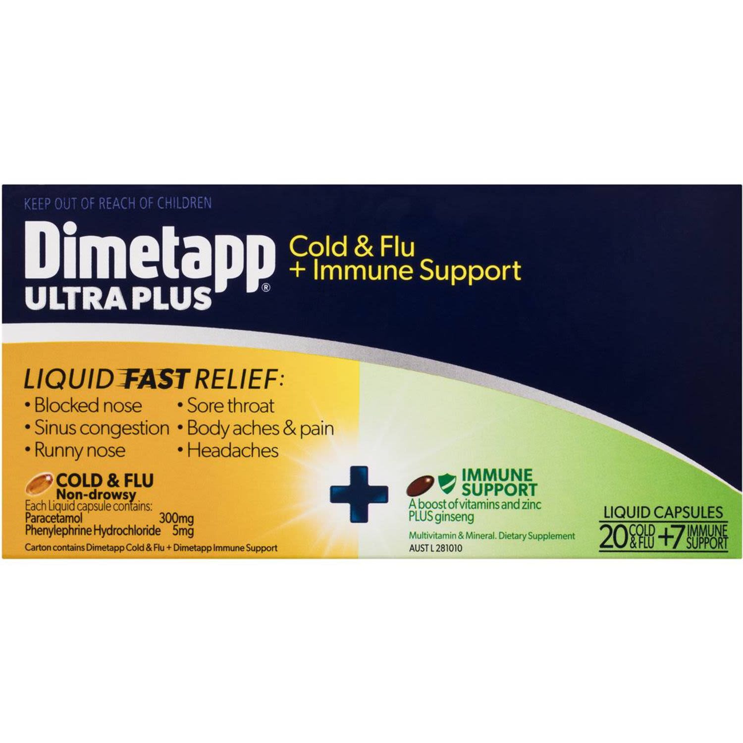 Dimetapp Cold & Flu Immune Support, 27 Each