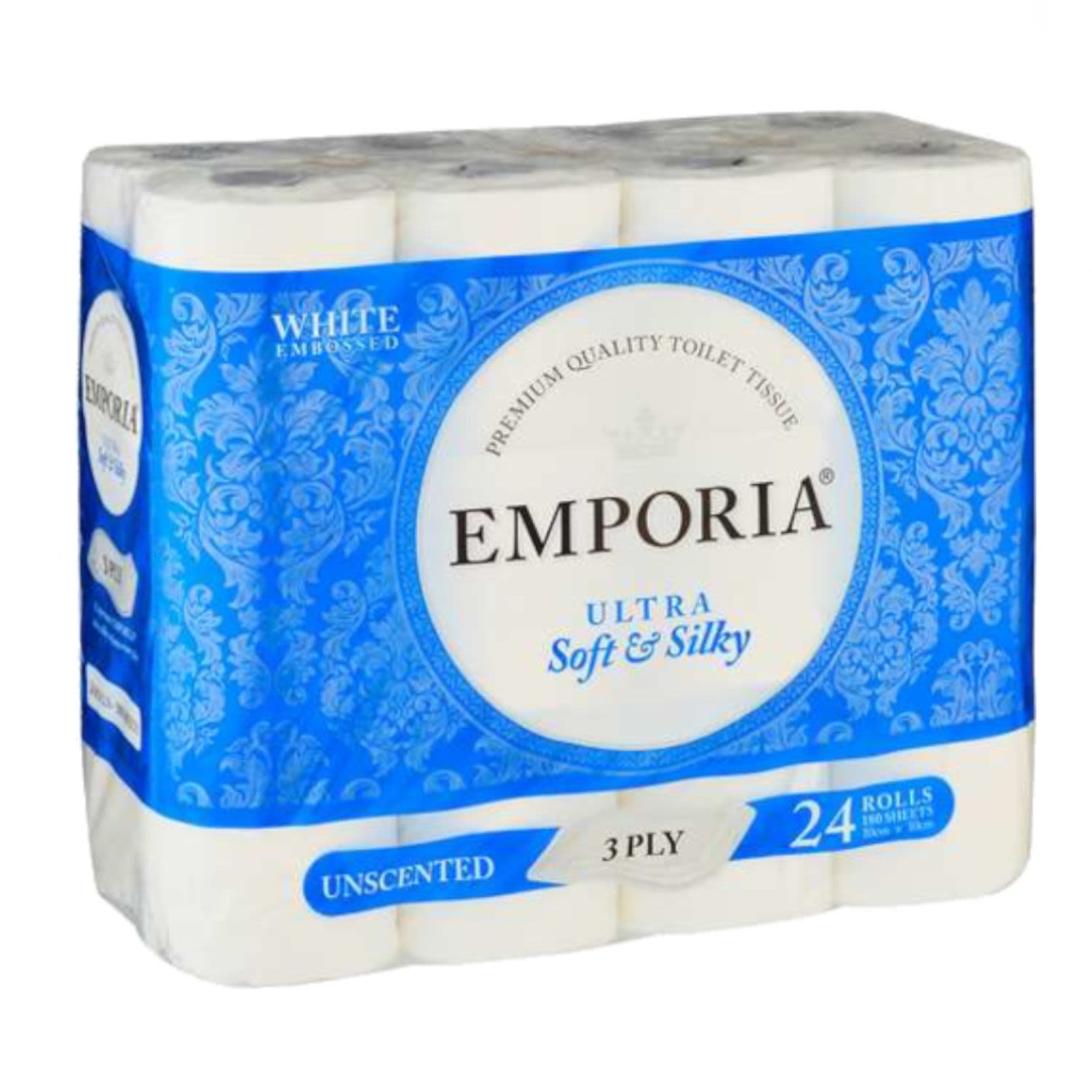 Emporia White Toilet Roll, 24 Each