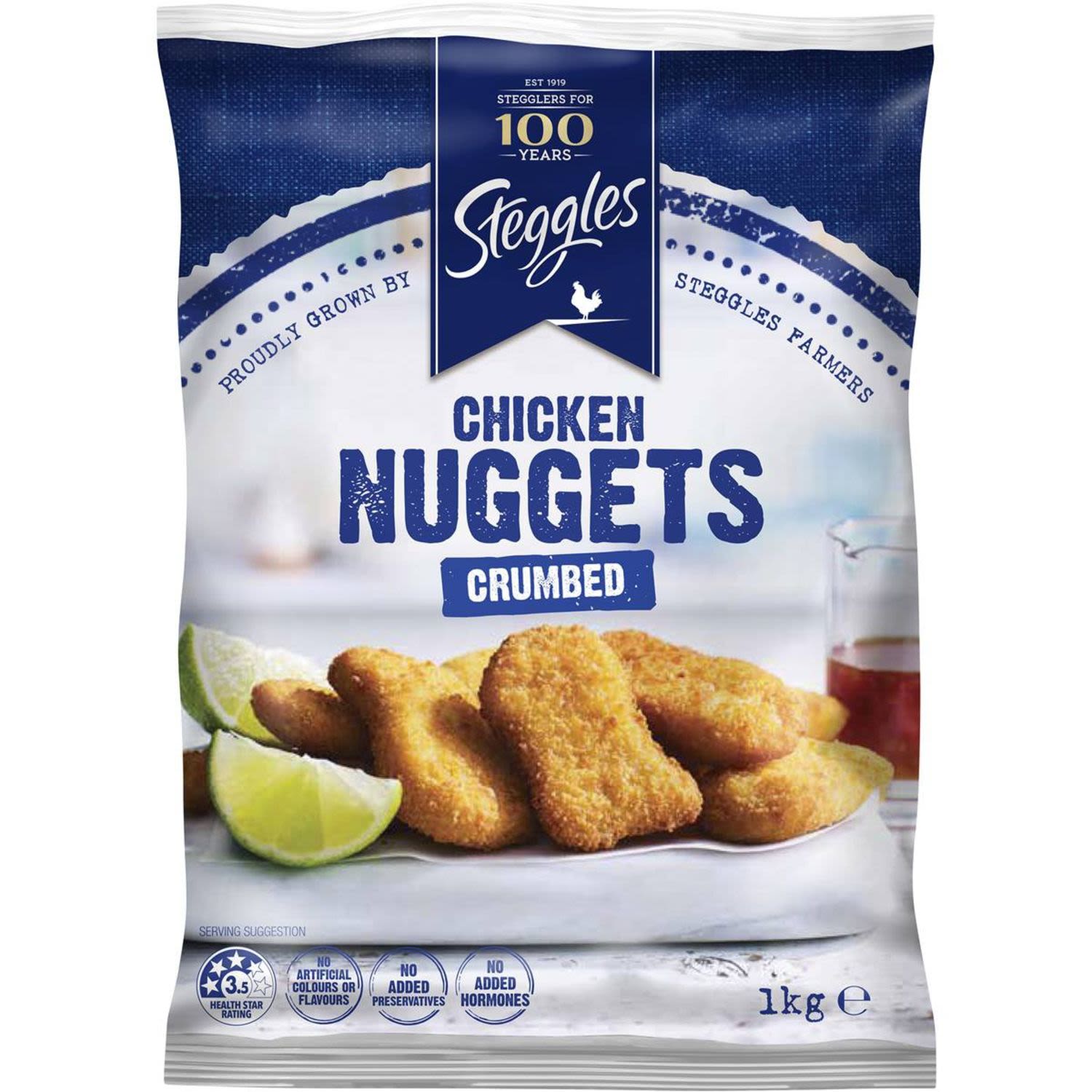 Steggles Chicken Crumbed Nuggets, 1 Kilogram