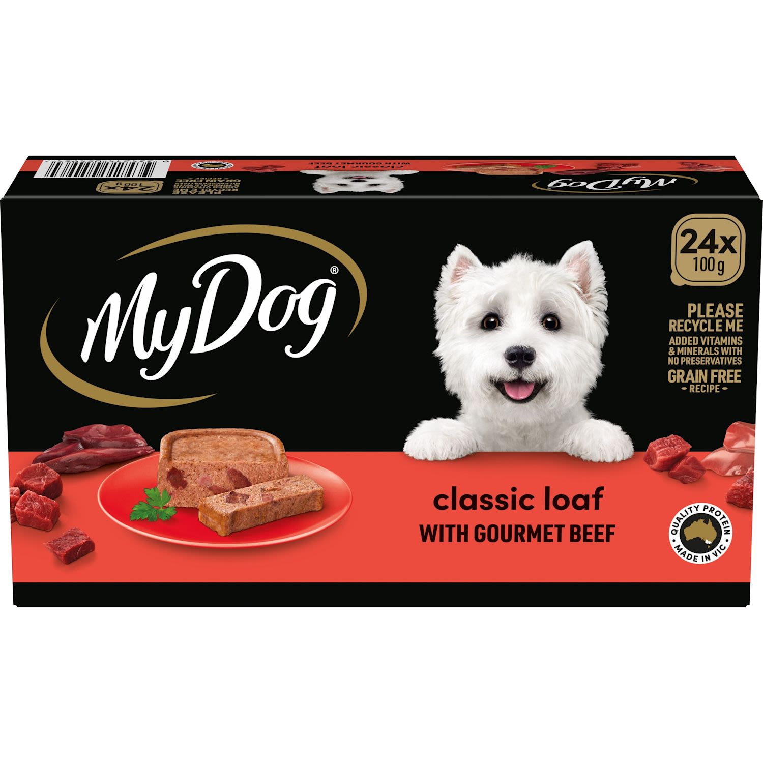 My Dog Wet Dog Food Gourmet Beef Meaty Loaf