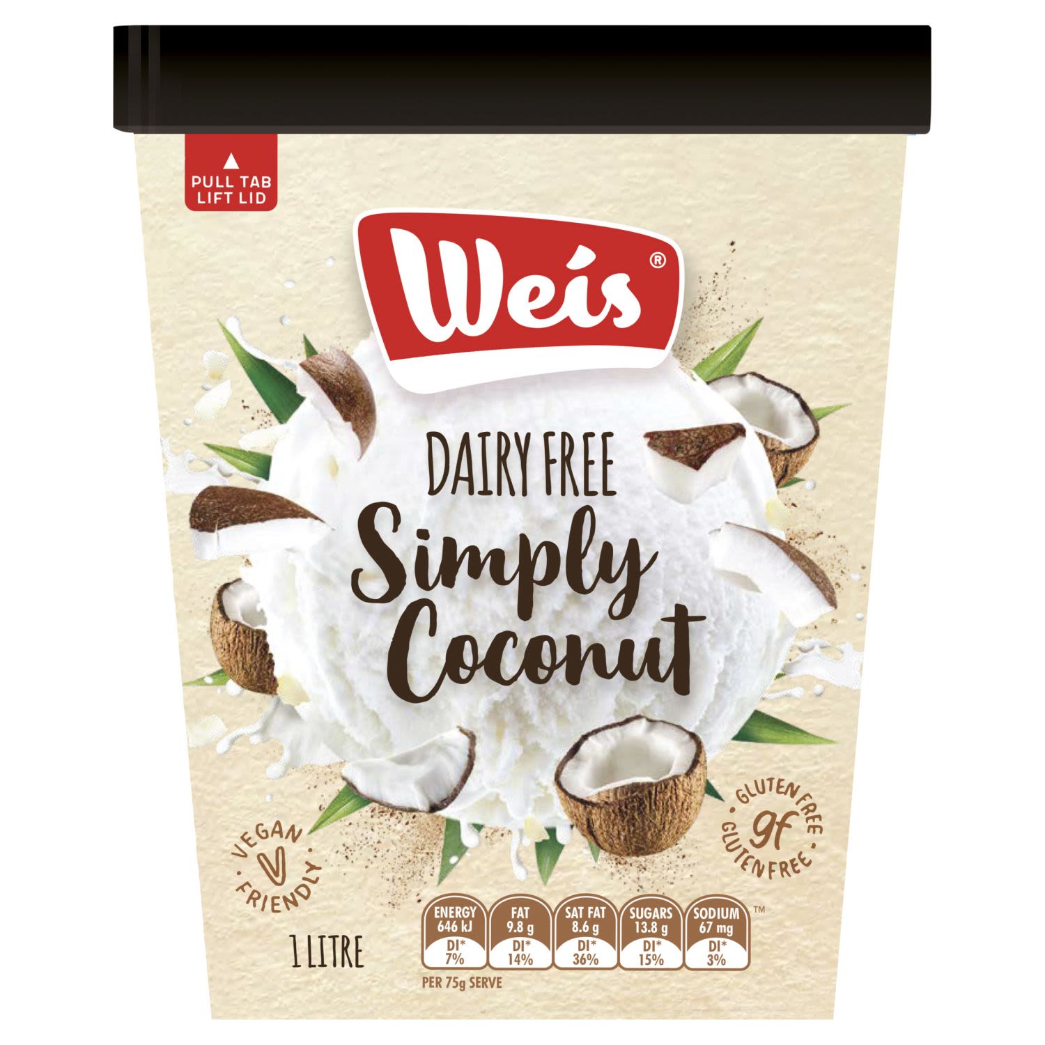 Weis Ice Cream Dairy Free Coconut, 1 Litre