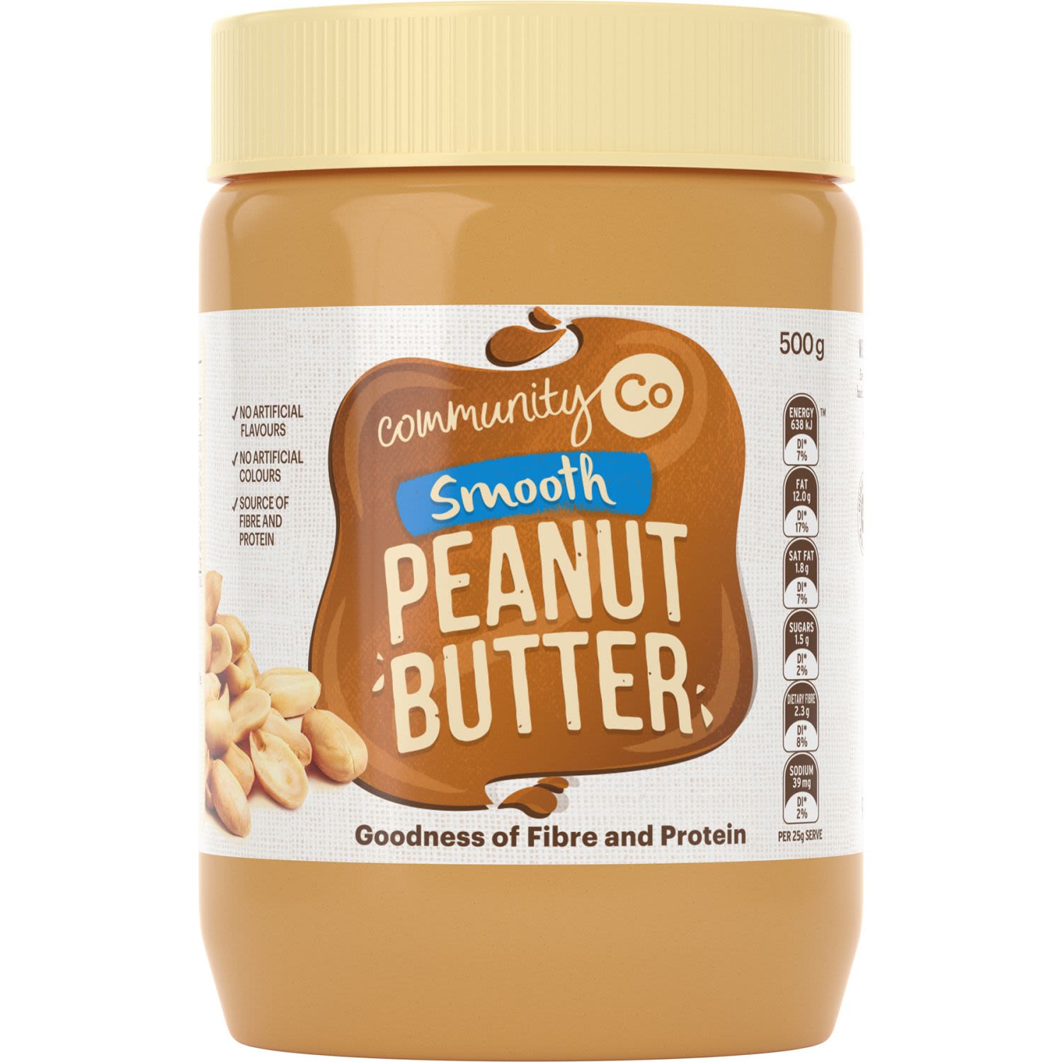Community Co Smooth Peanut Butter, 500 Gram
