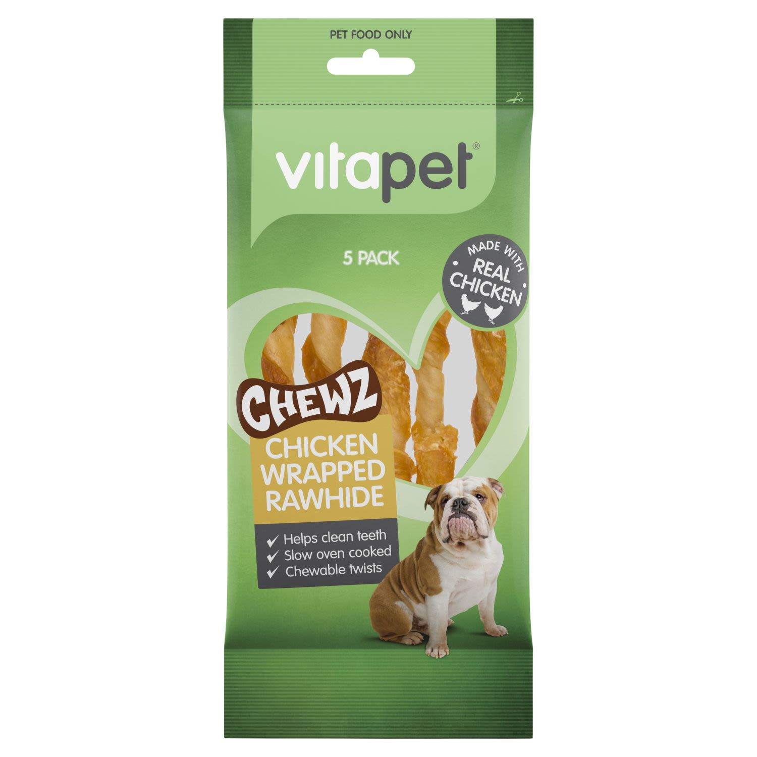 VitaPet Chewz Dog Treats Chicken Wrapped Rawhide Twists IGA Shop Online