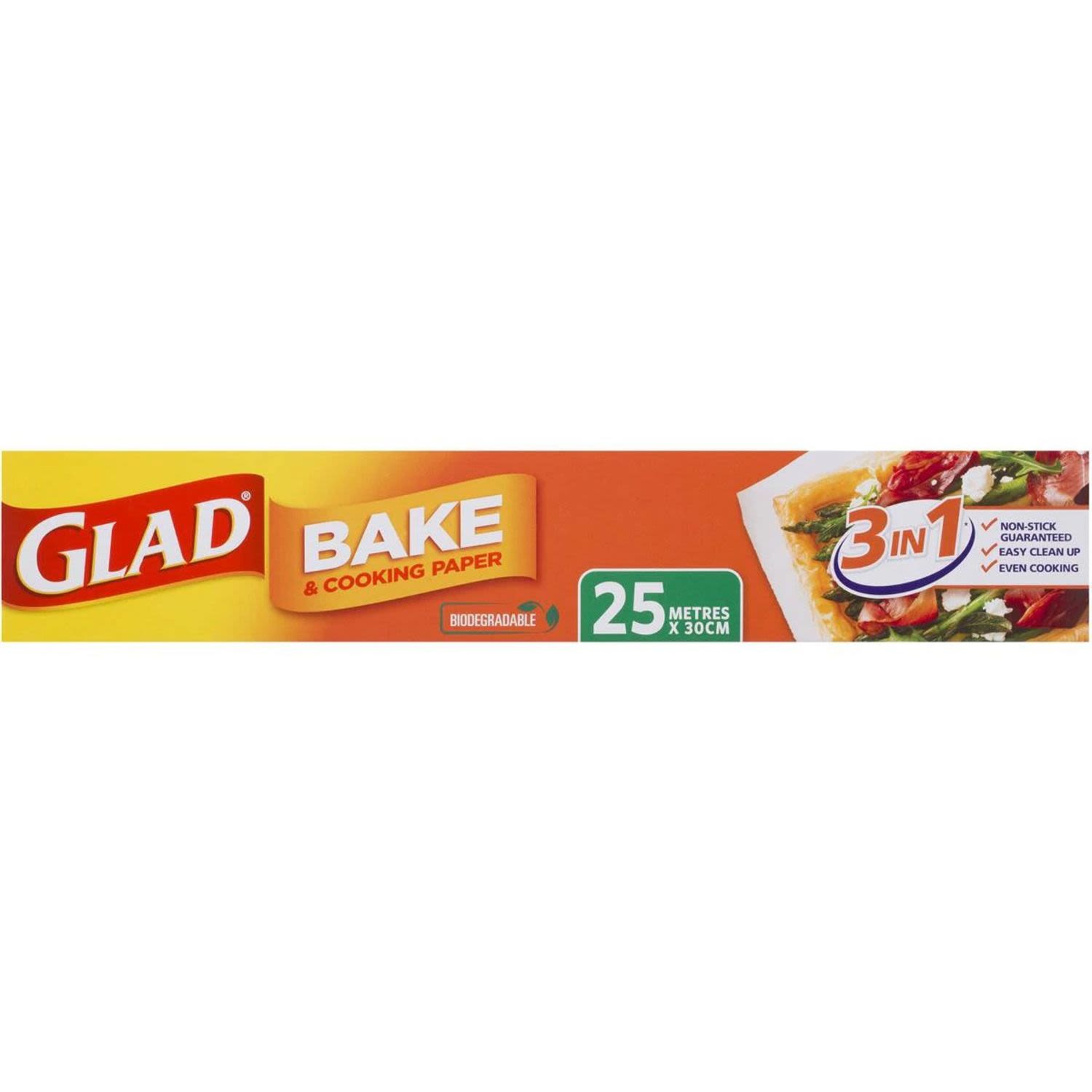 Glad Bake & Cooking Paper 25m, 1 Each