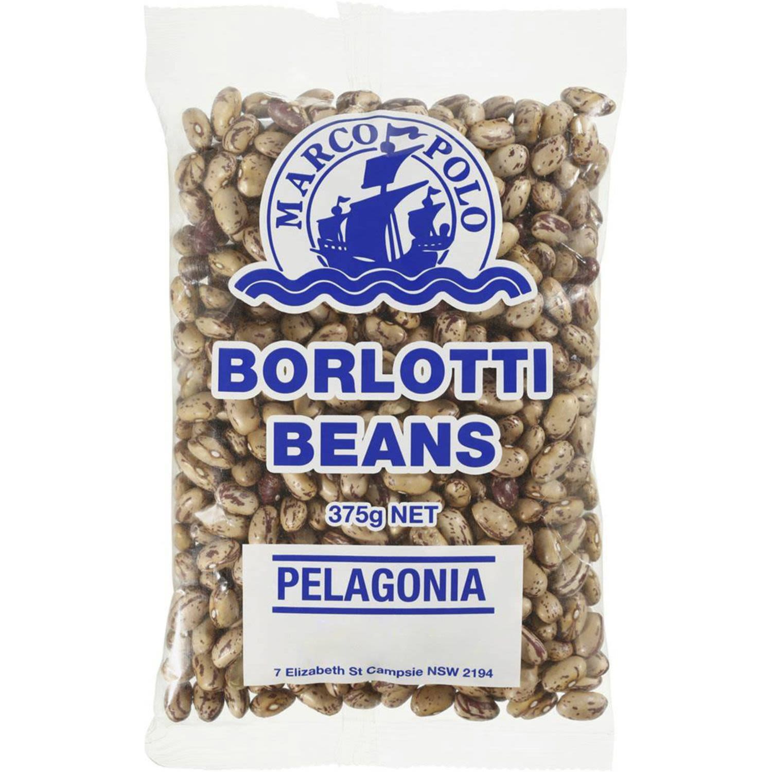 Marco Polo European Foods Borlotti Beans, 375 Gram