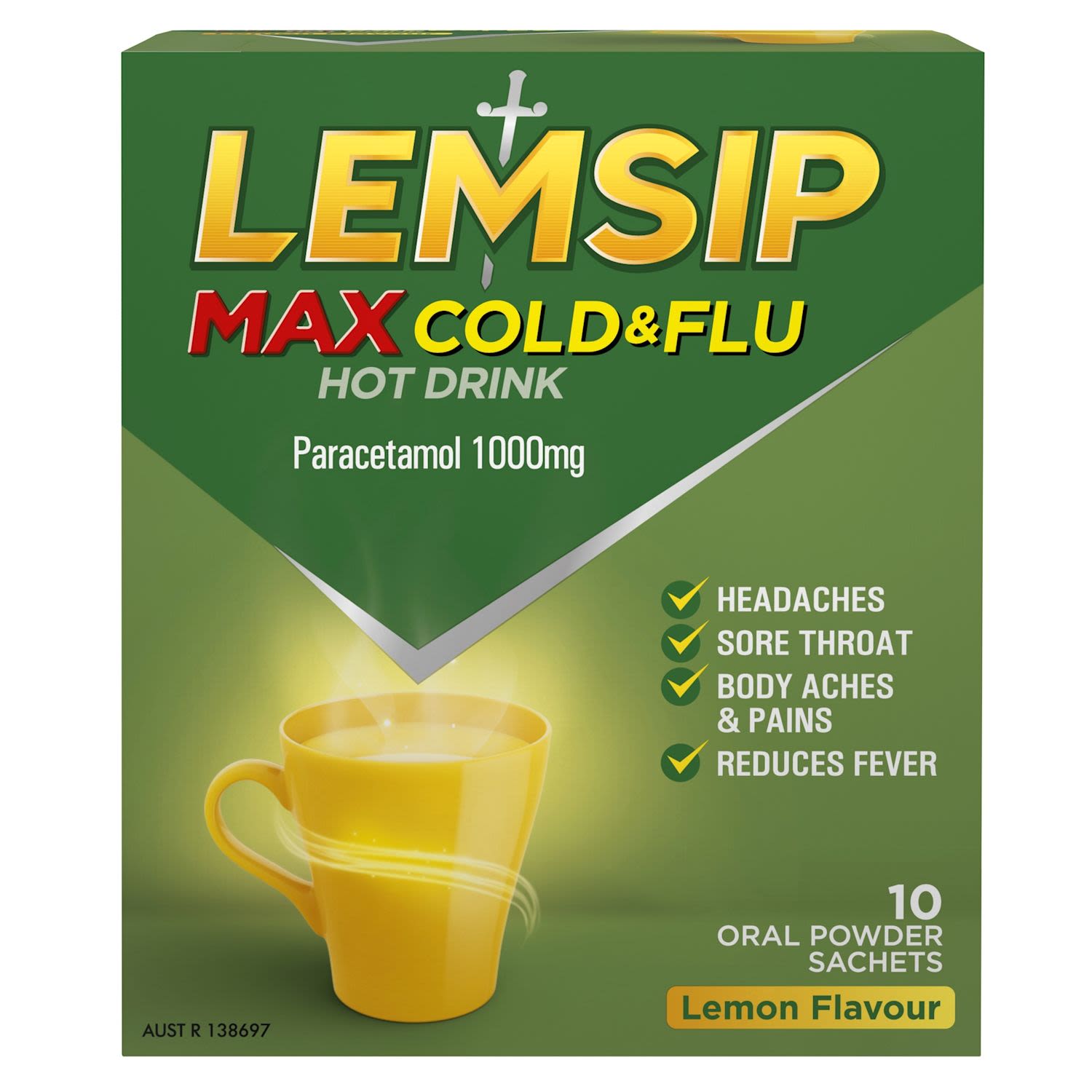 Lemsip Max Cold and Flu Relief Hot Drink Lemon