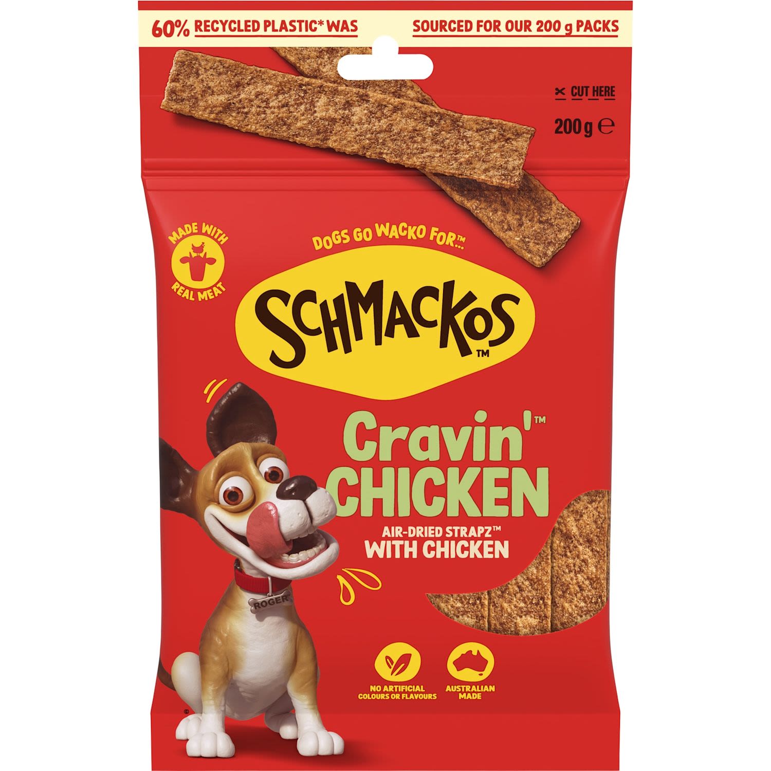 Schmackos Strapz Dog Treat Chicken Bag