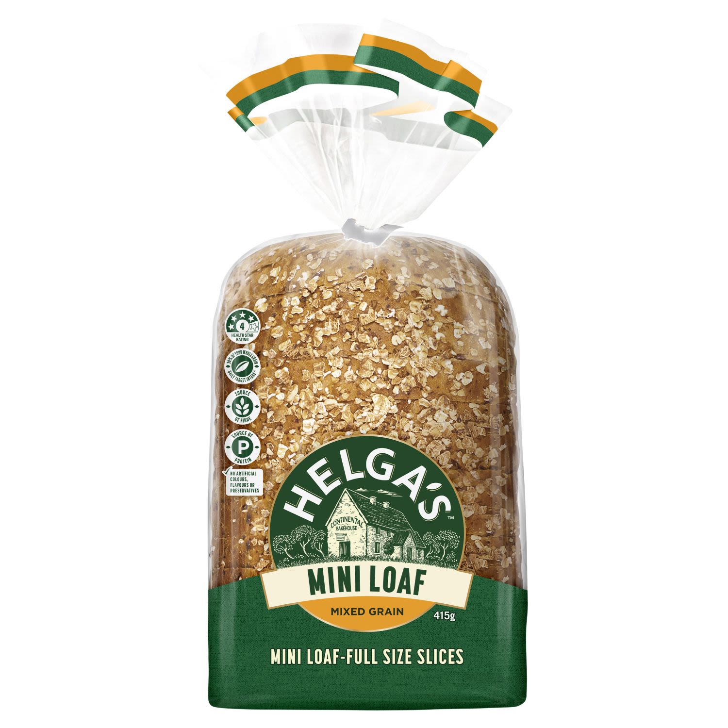 Helga's Traditional Mixed Grain Sliced Bread Mini Loaf, 415 Gram