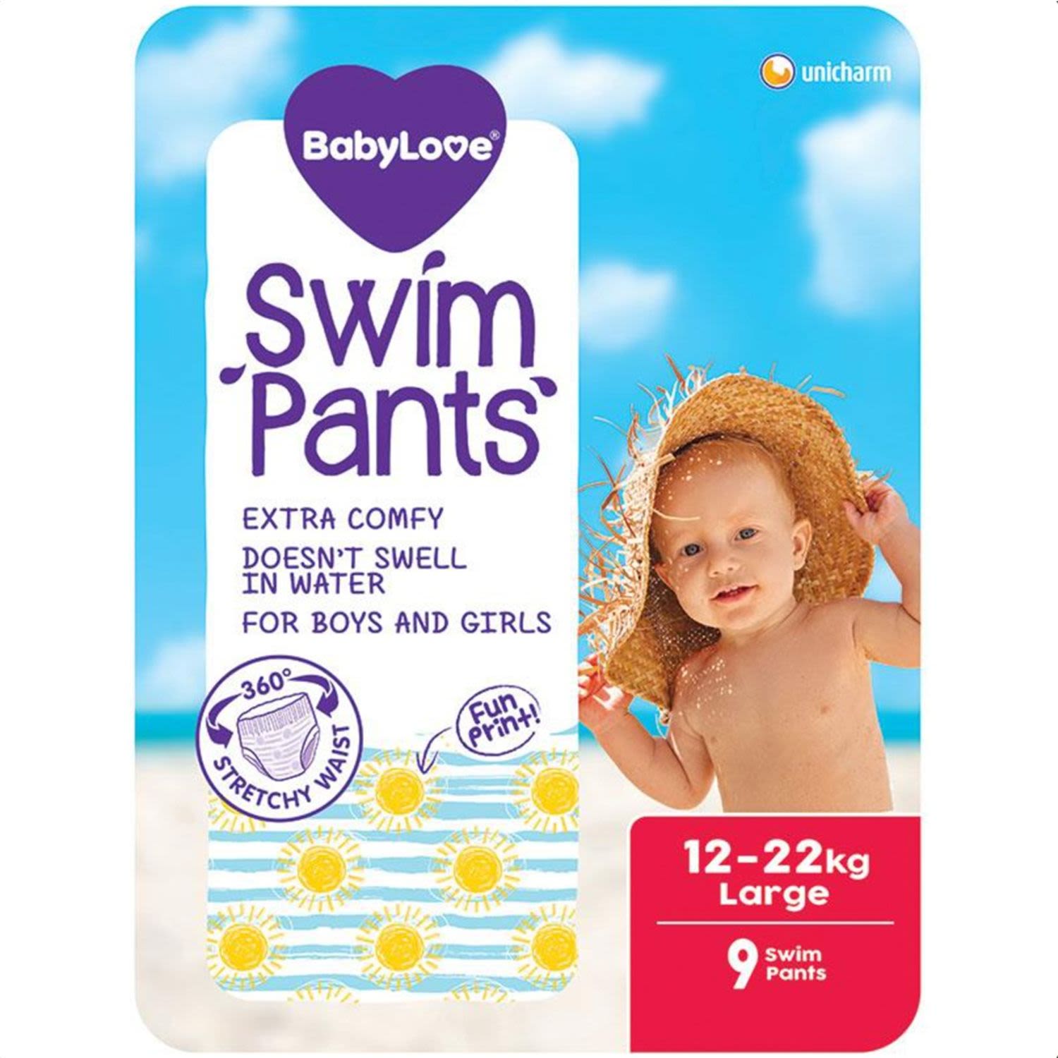 BabyLove Swim Pants Large, 9 Each
