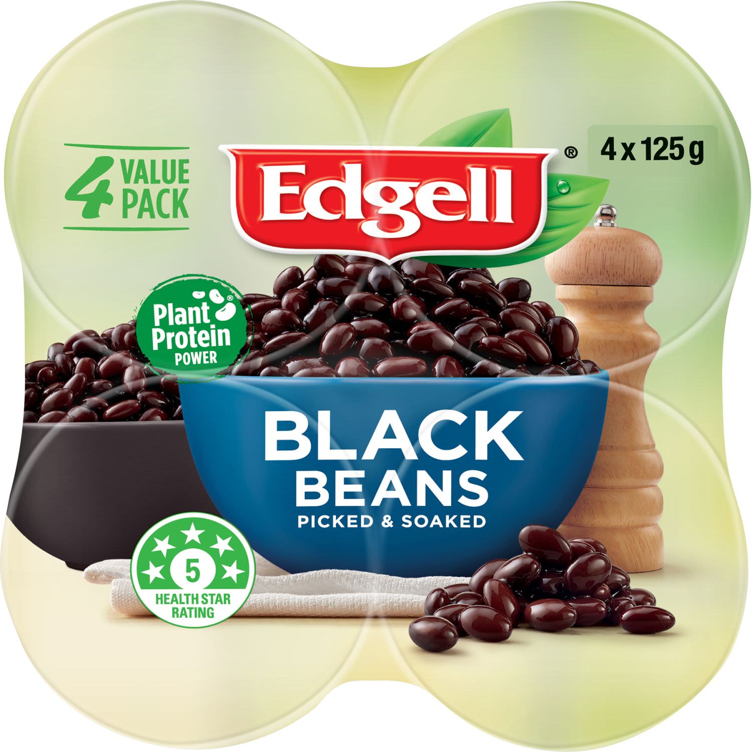 Edgell Black Beans, 4 Each