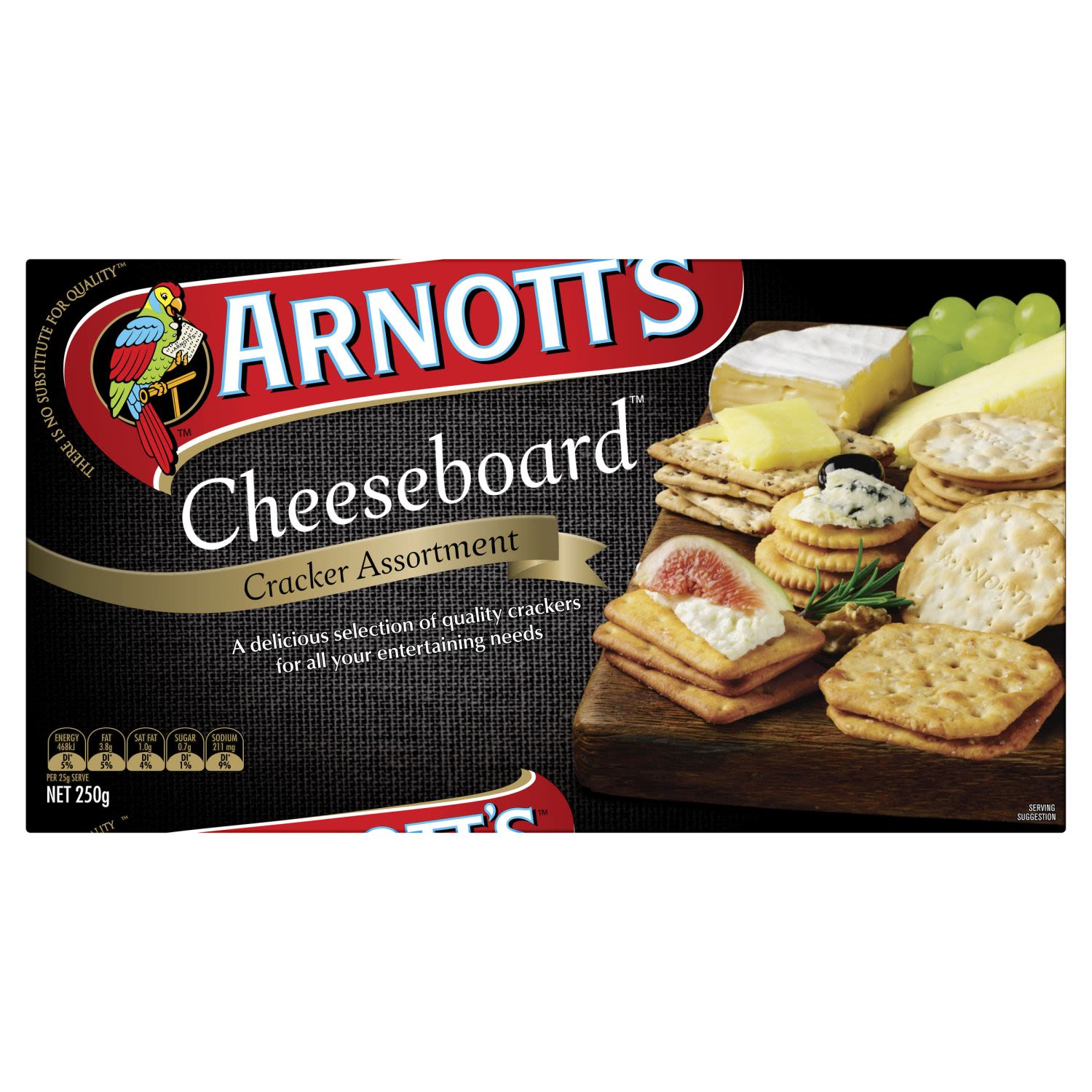 Arnott's Cheeseboard Cracker Assortment, 250 Gram