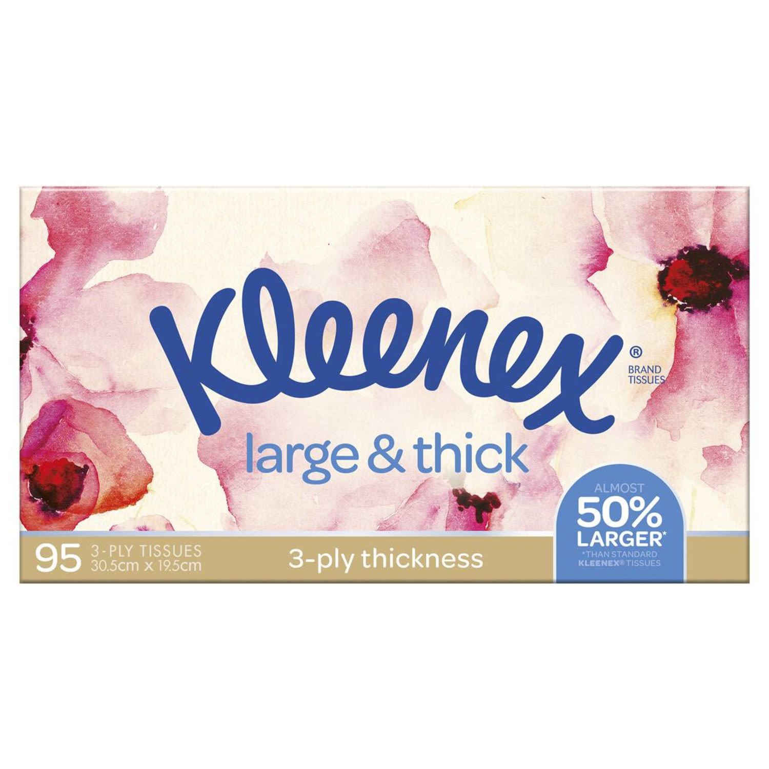 Kleenex Large & Thick Facial Tissues, 95 Each