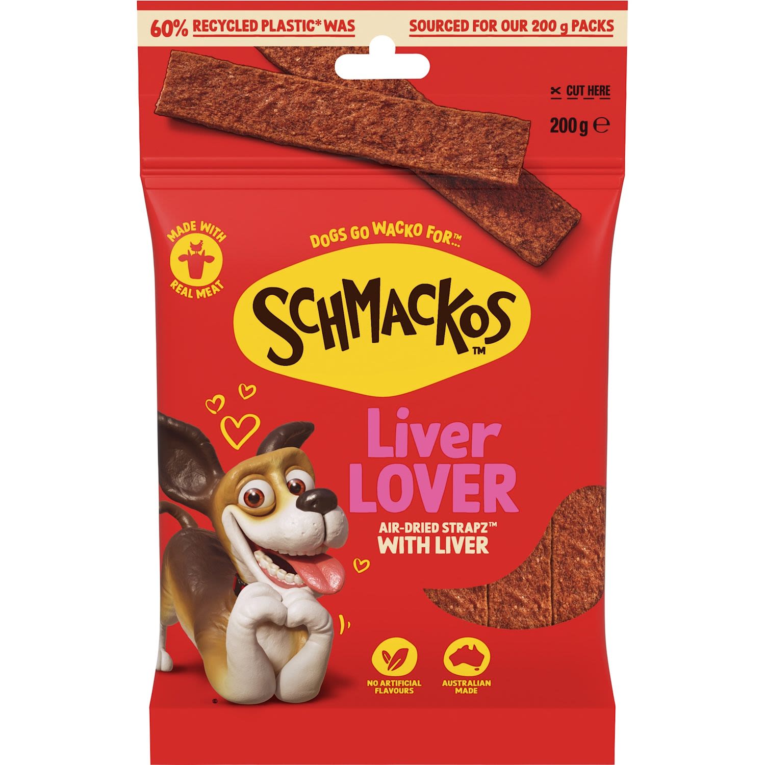 Schmackos Strapz Dog Treat Liver Bag