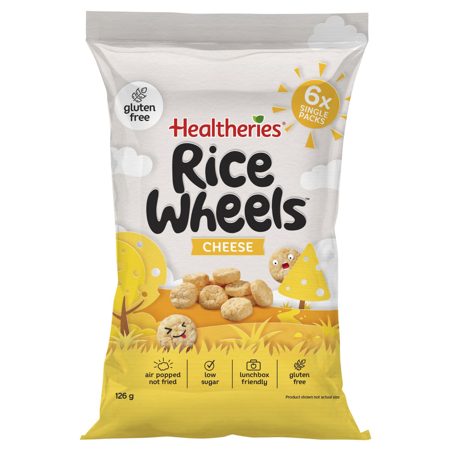 Healtheries Rice Wheels Cheese Flavour, 126 Gram