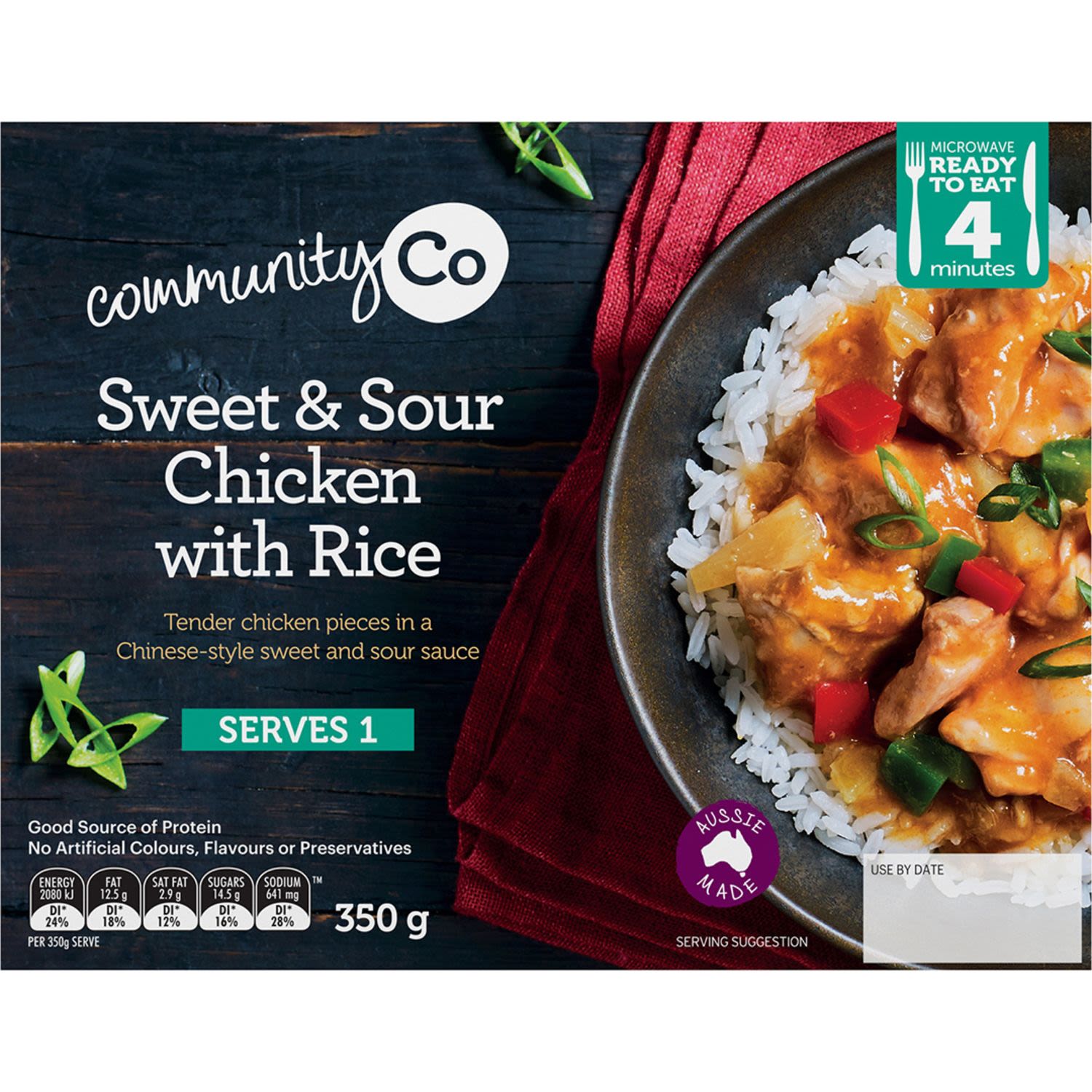 Community Co Sweet & Sour Chicken With Rice, 350 Gram