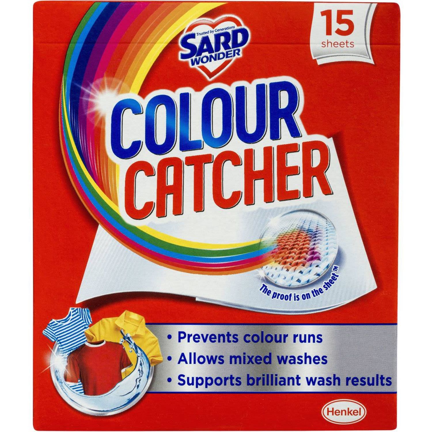 Sard Colour Catcher Sheets Prevent Colour Runs in the wash, 15 Each