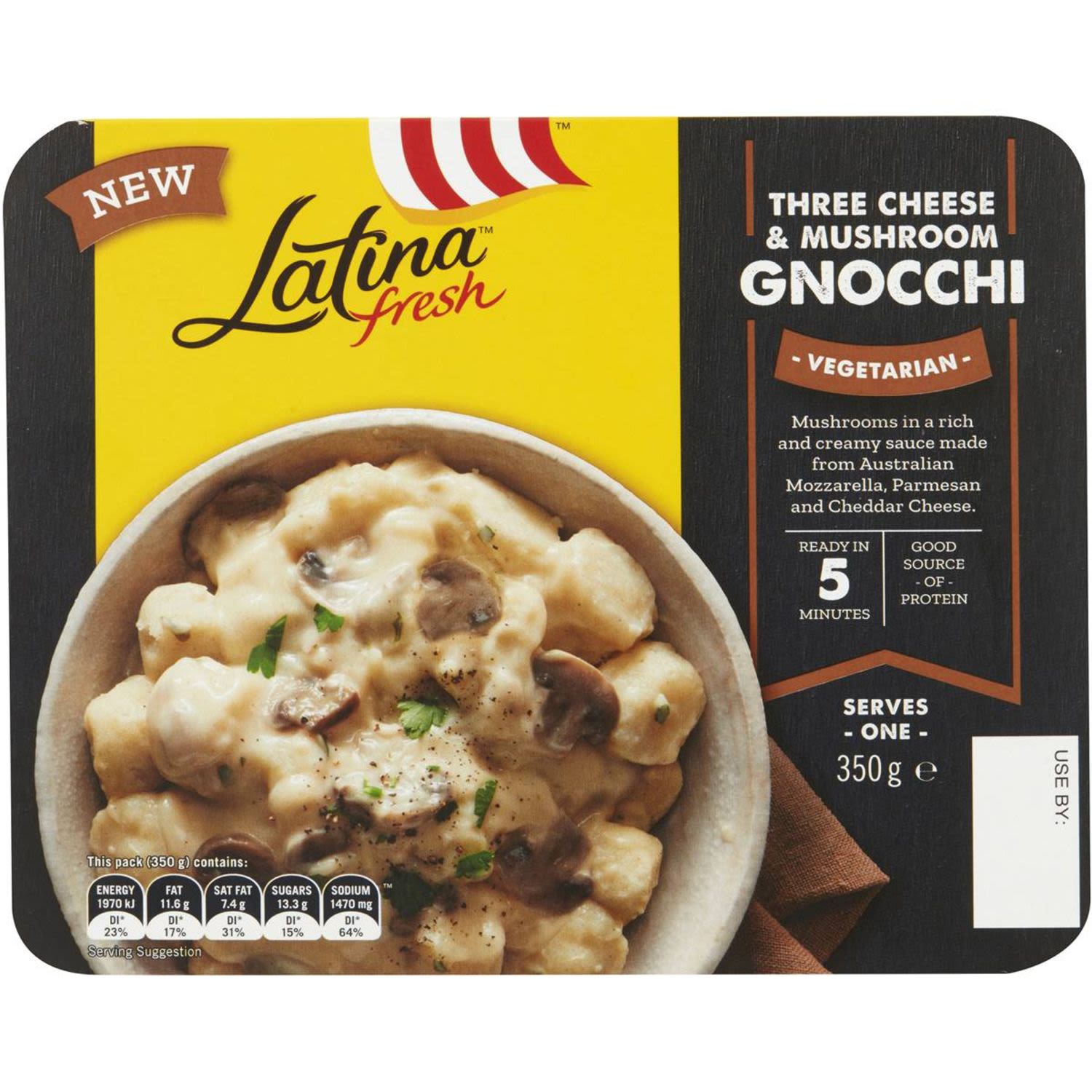 Latina Fresh Three Cheese & Mushroom Gnocchi, 350 Gram