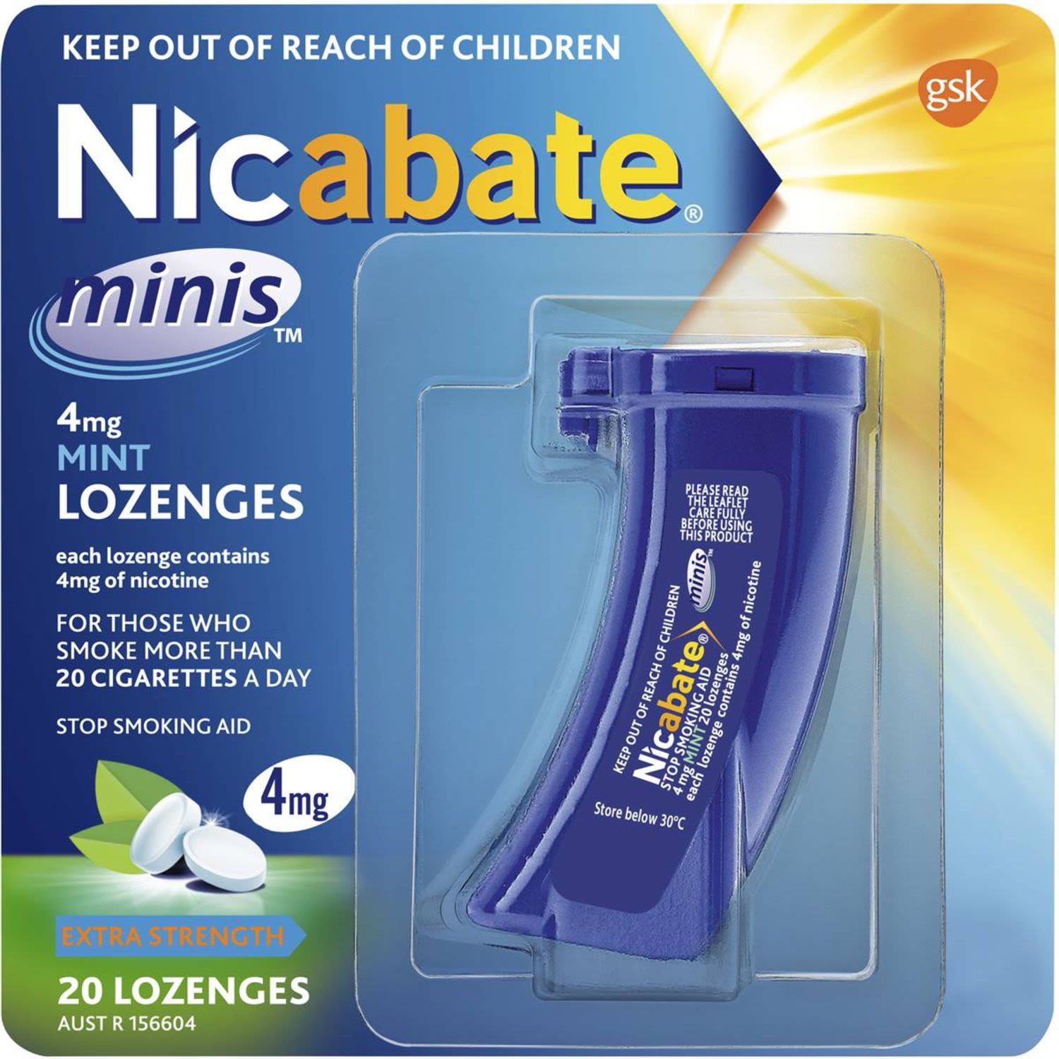Nicabate Quit Smoking Minis Lozenge 4 Mg, 20 Each